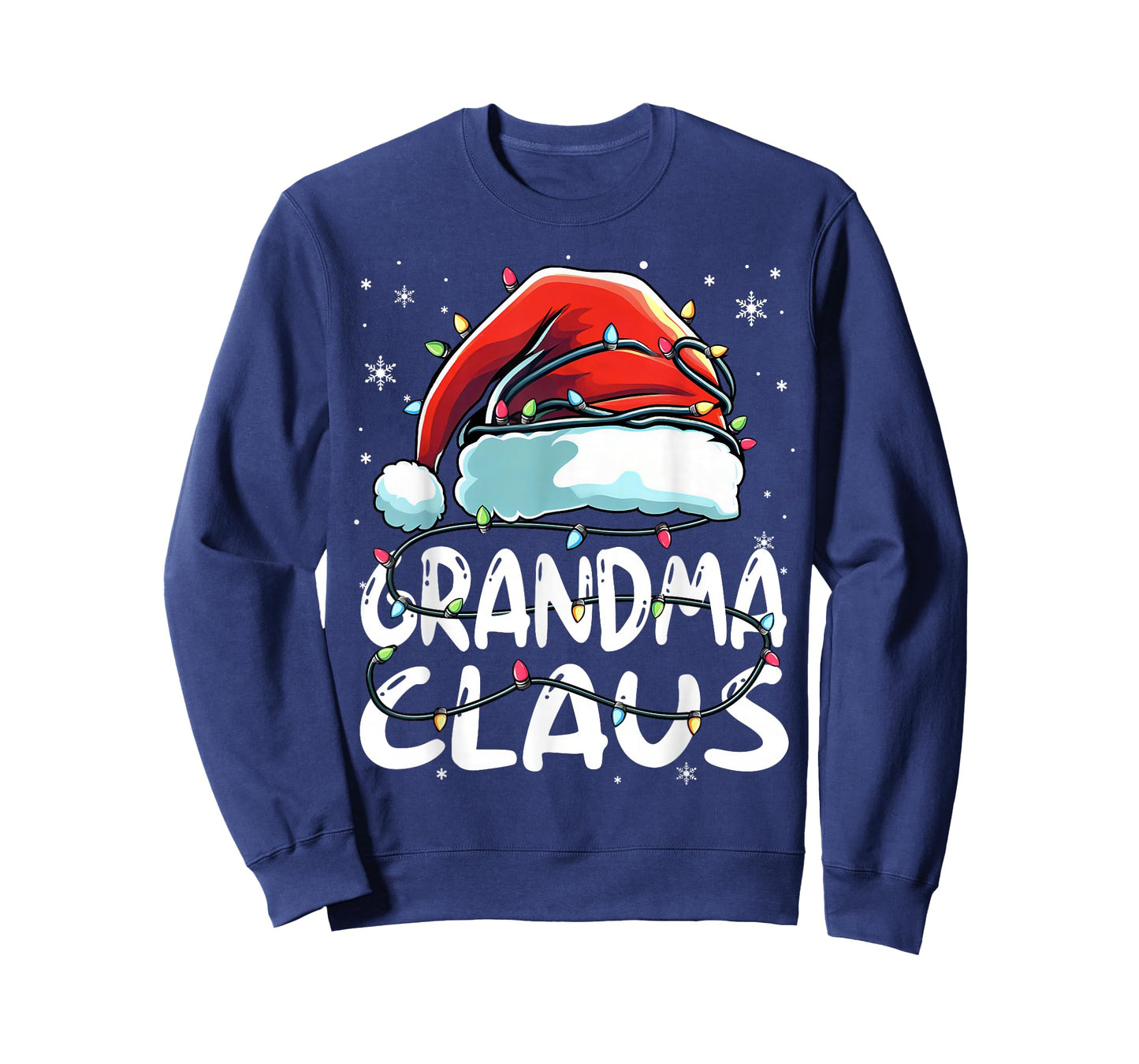Grandma Claus Christmas Lights Matching Family Xmas Pajama T-Shirt