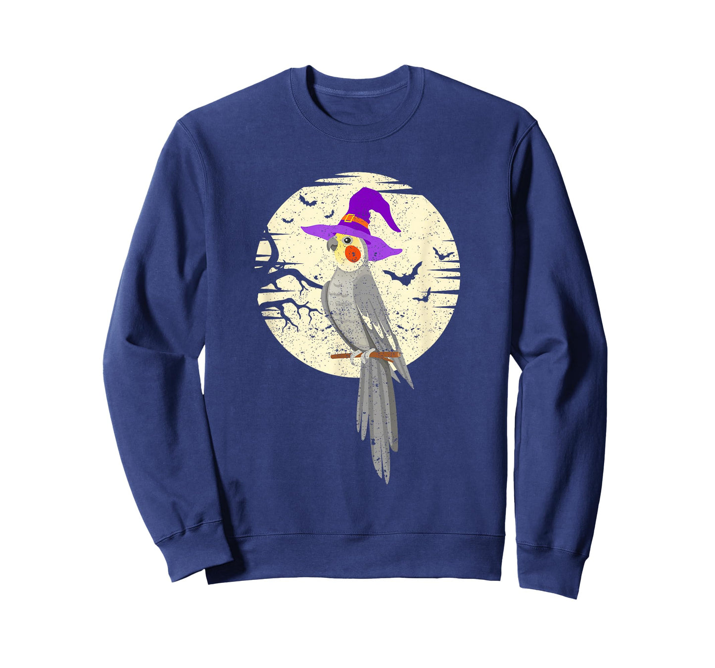 Cockatiel Bird Witch Hat Funny Halloween Animal Lover Scary T-Shirt
