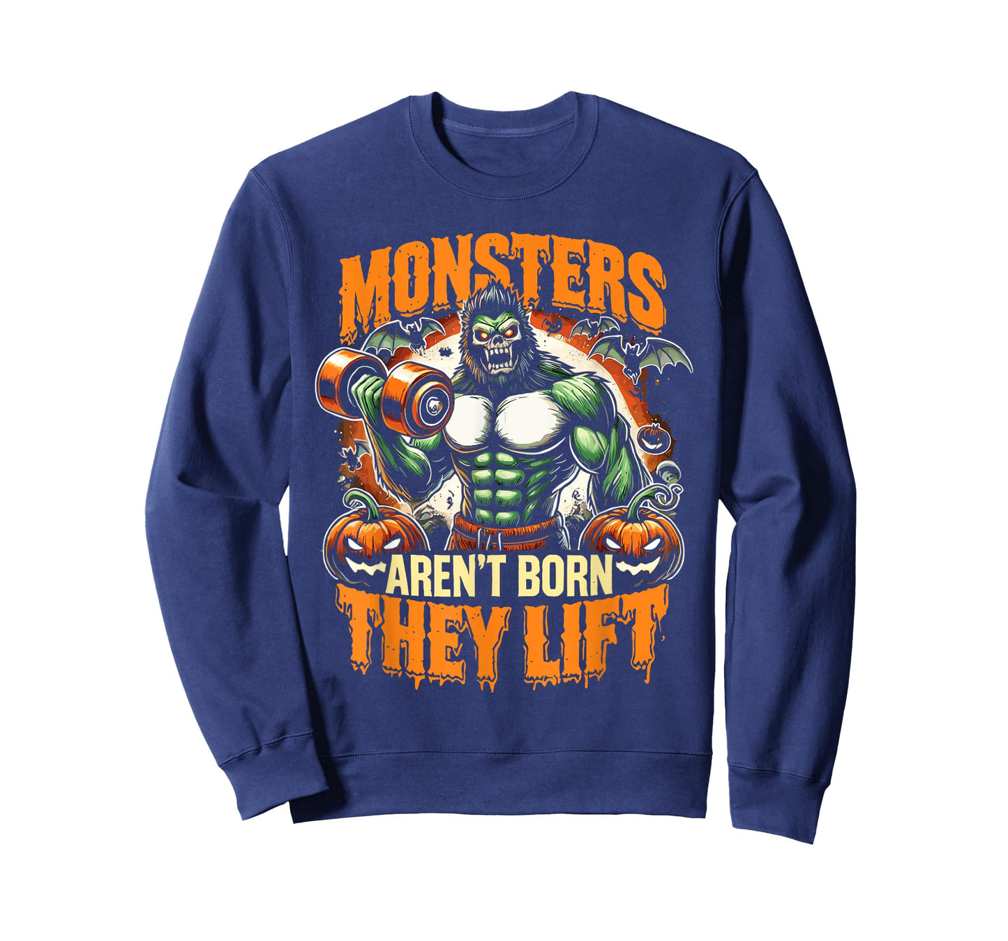Halloween Workout Monsters Aren't Born They Lift Ghost T-Shirt