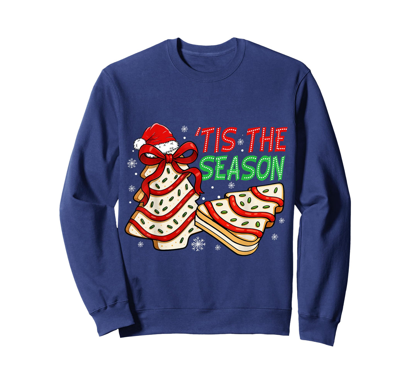 Funny Tis The Season Christmas Tree Cakes Debbie Bow Xmas T-Shirt