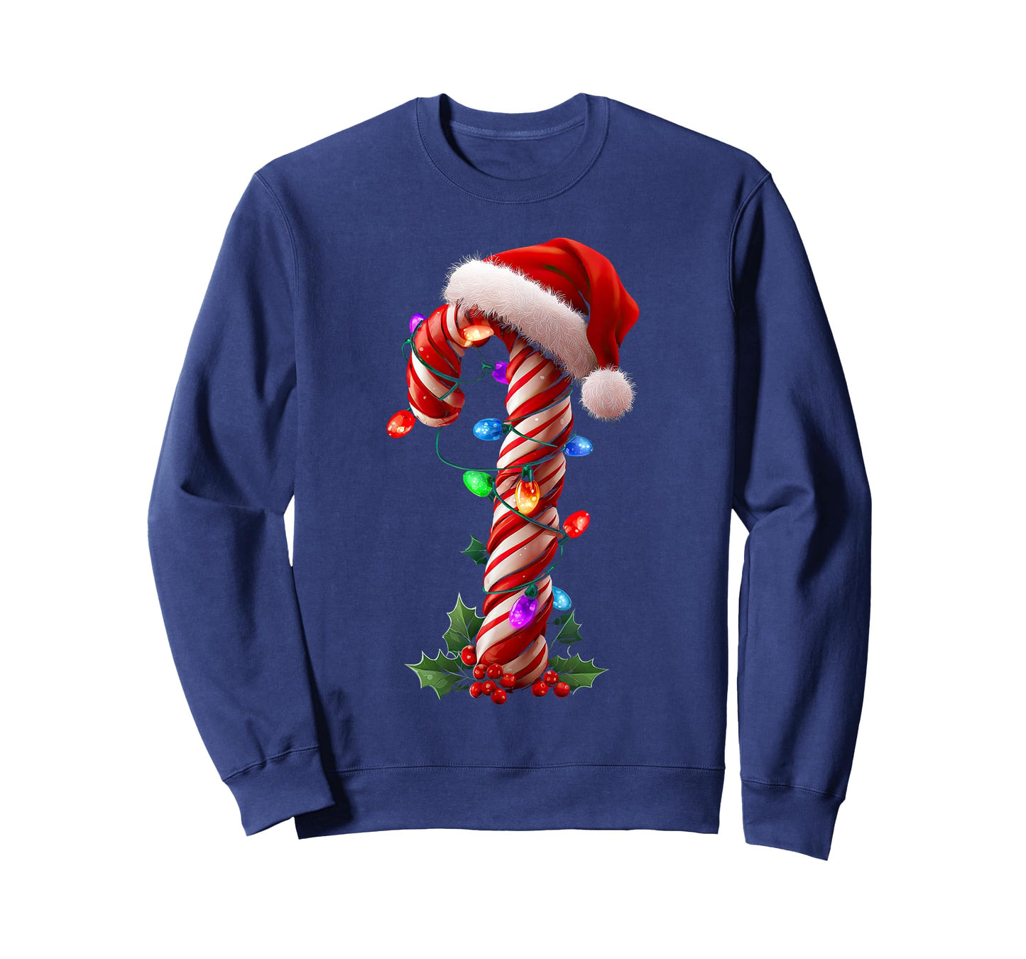 Candy Cane Christmas Design Boys Girls Kids Adults T-Shirt