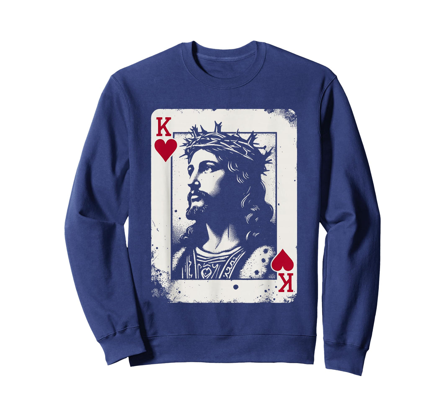 Jesus King Of Hearts - Vintage Religious Card Game Lover T-Shirt
