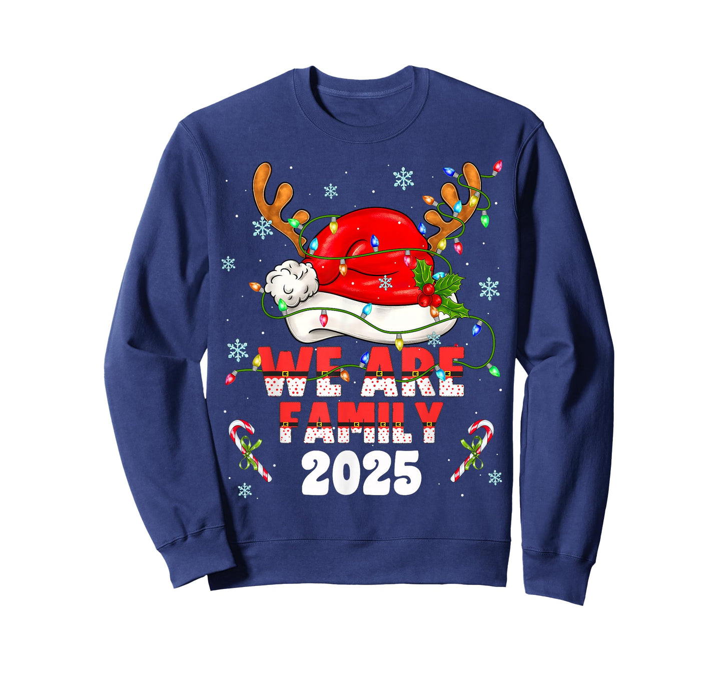 We are Family 2025 Christmas Tree Santa Pjs Group Matching T-Shirt