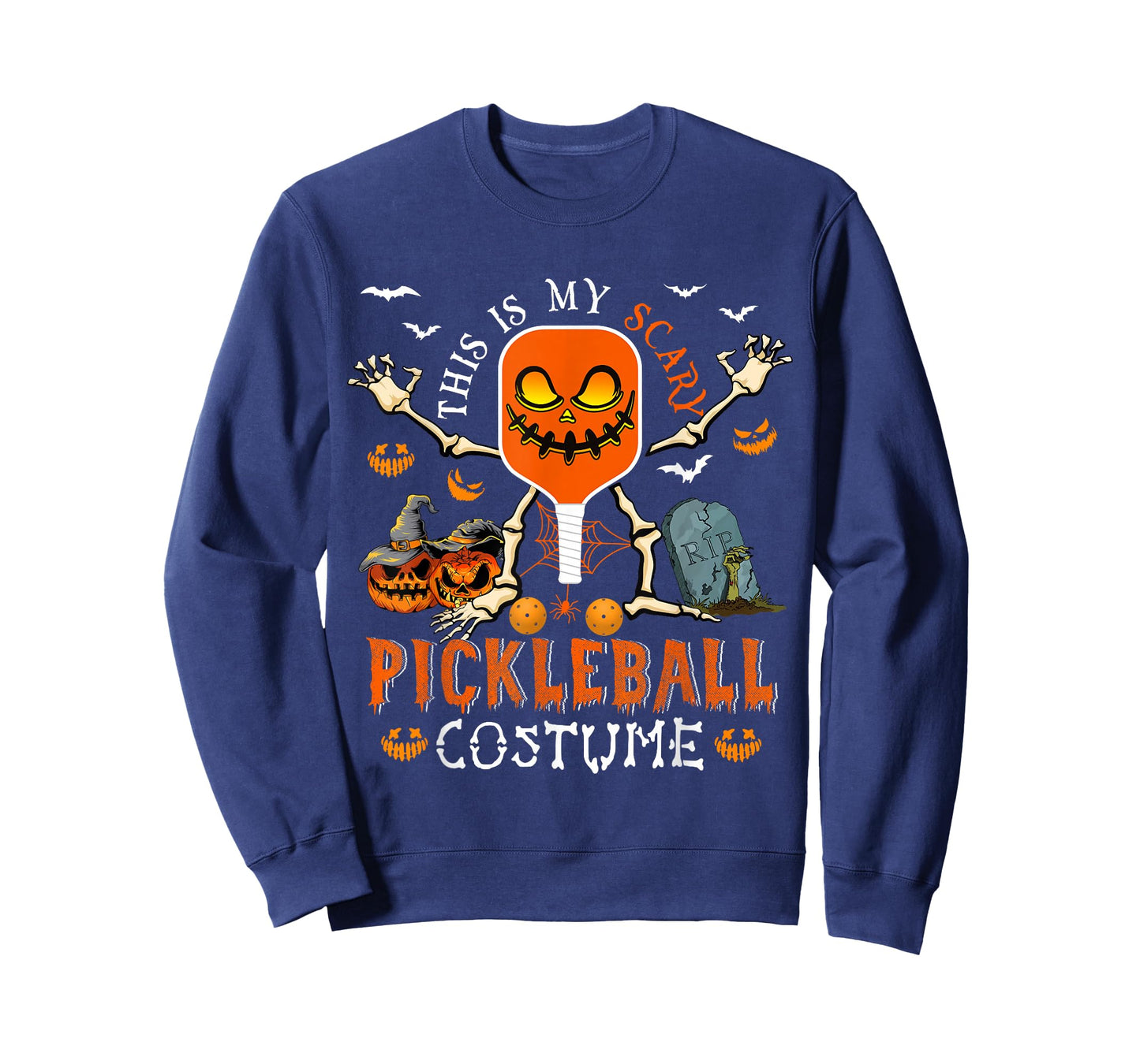 This Is My Scary Pickleball Costume Halloween Skeleton Lover T-Shirt