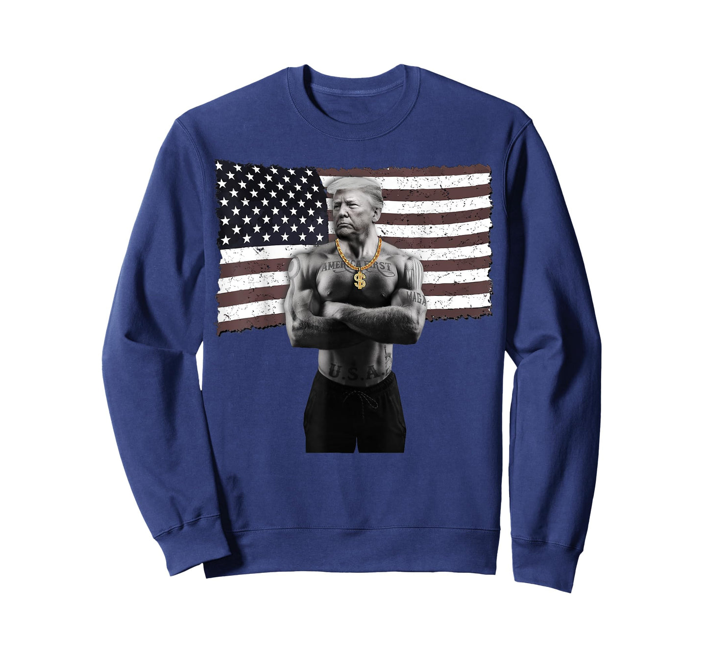 Gangster Donald Trump Tattoo Republican Funny Hip Hop Chain T-Shirt