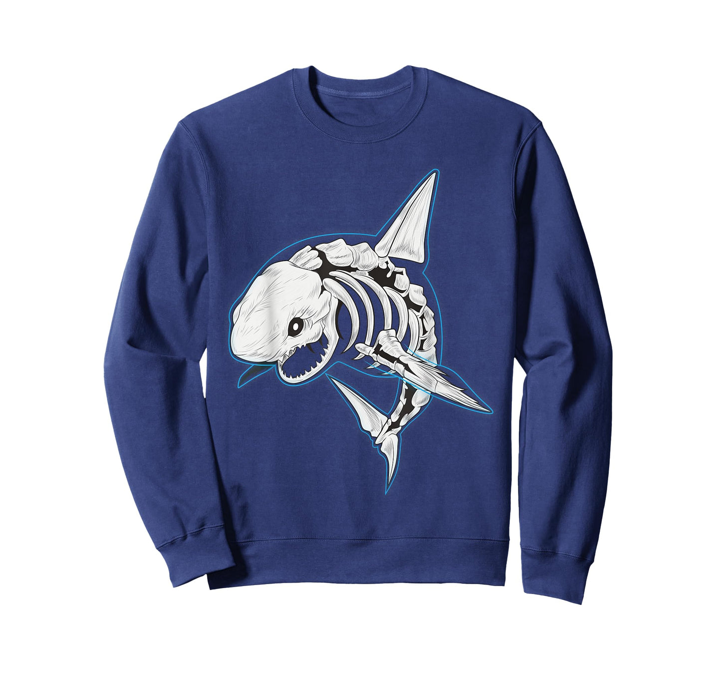 Shark Ghost Shirt Spooky Shark Halloween Costumes Skeleton T-Shirt