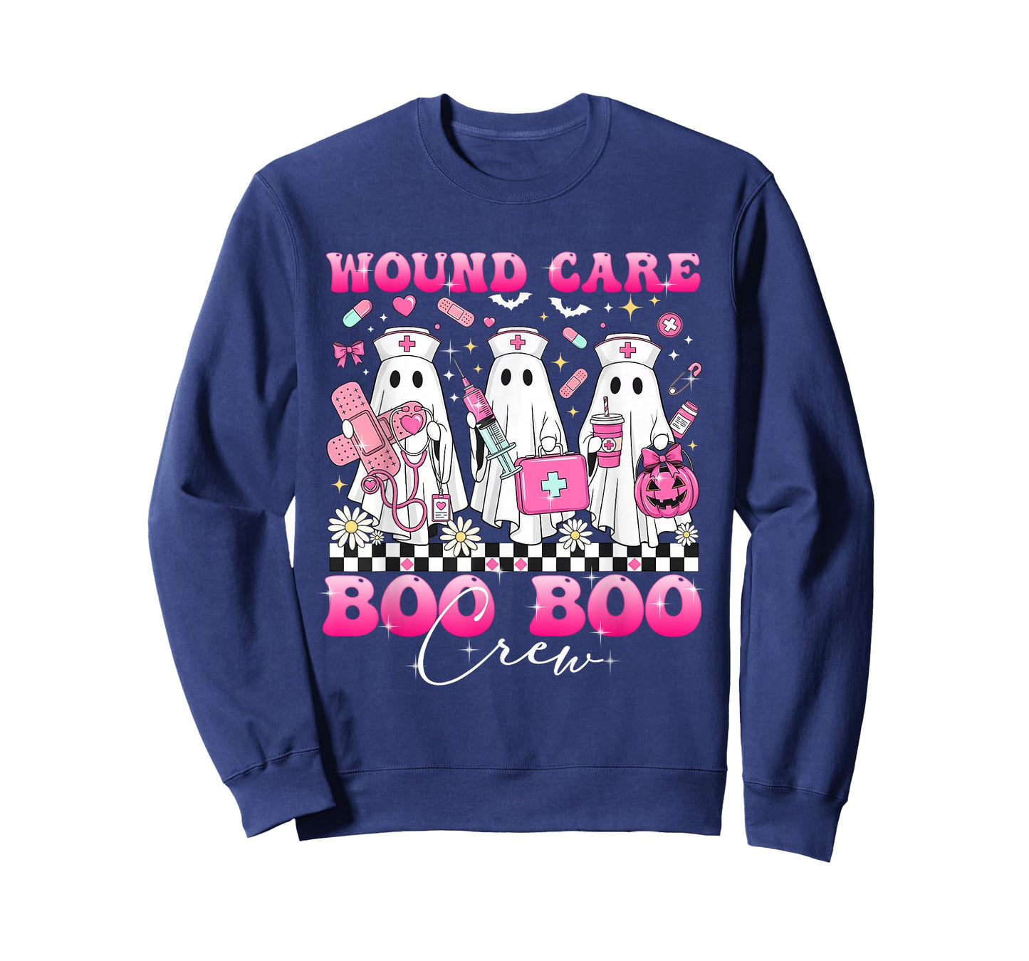 Wound Care Boo Boo Crew Funny Nurse Ghost Halloween T-Shirt
