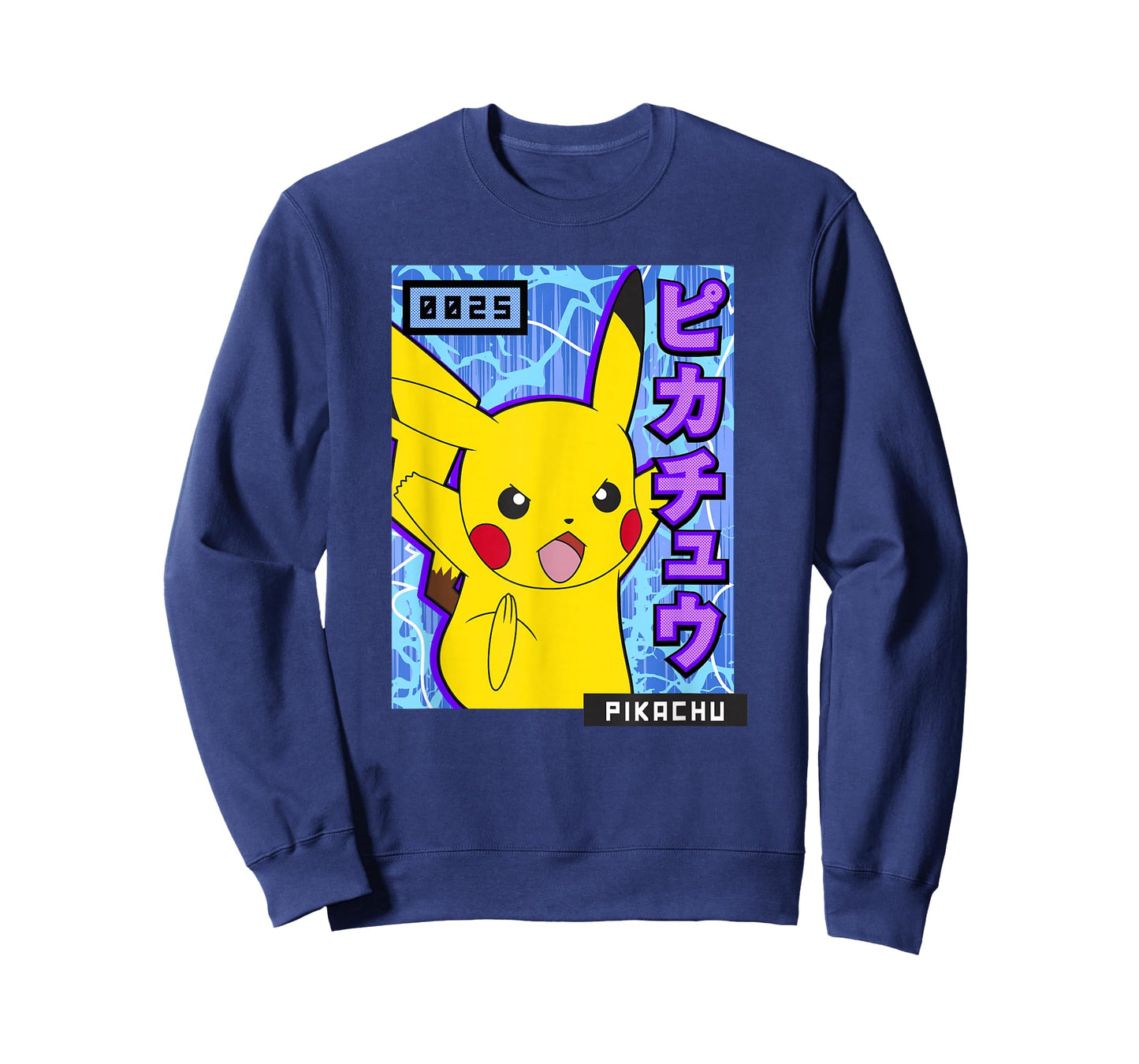 Pokémon 0025 Pikachu Kanji Electric Action Poster T-Shirt