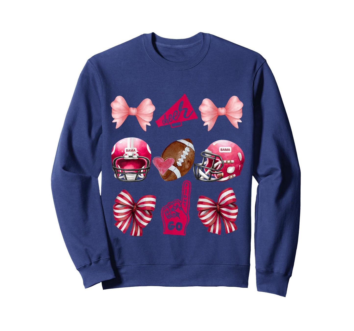 Alabama Coquette Bow Cheer Football Mom Women Girls Boy Kids T-Shirt