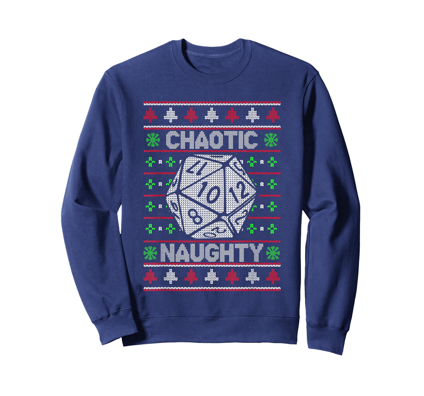 Santa Chaotic Naughty Christmas D20 Ugly Tabletop Sweater T-Shirt