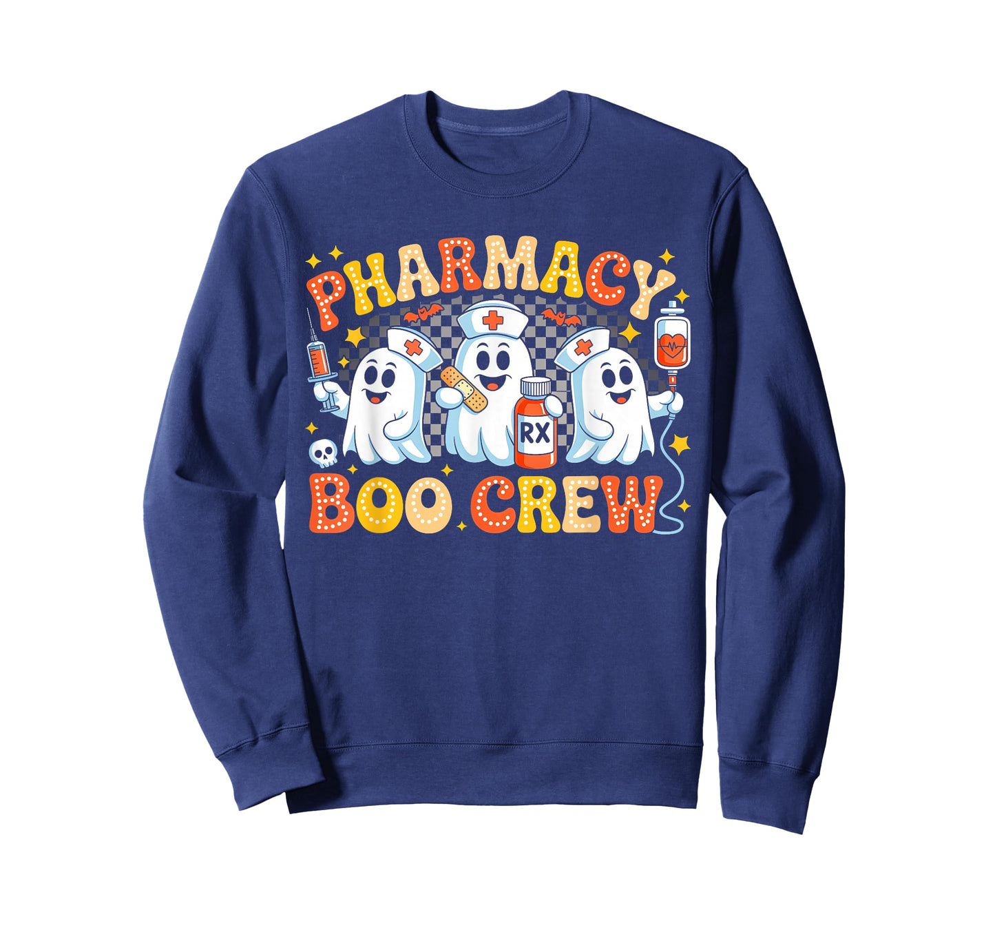 Groovy Pharmacy Boo Crew Ghost Pharmacist Tech Halloween T-Shirt