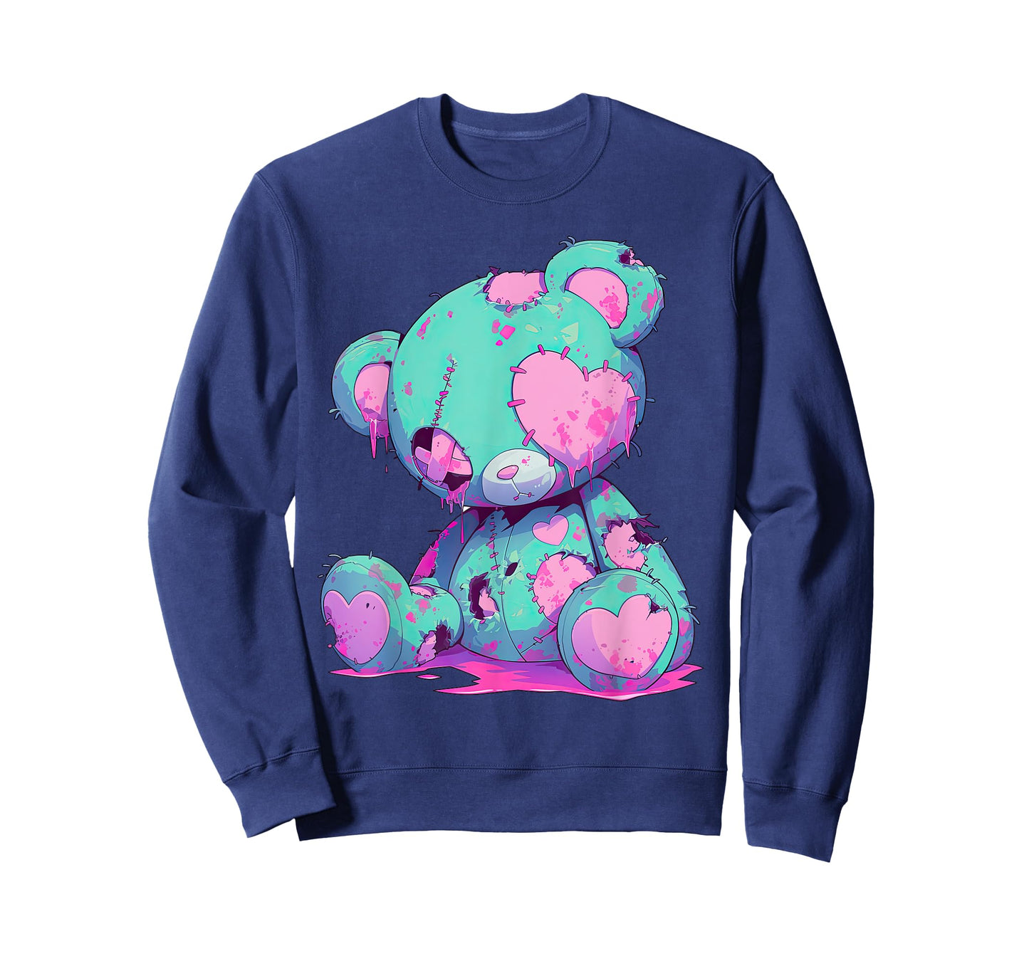 Kawaii Pastel Goth Creepy Cute Witchy Zombie Teddy Bear T-Shirt