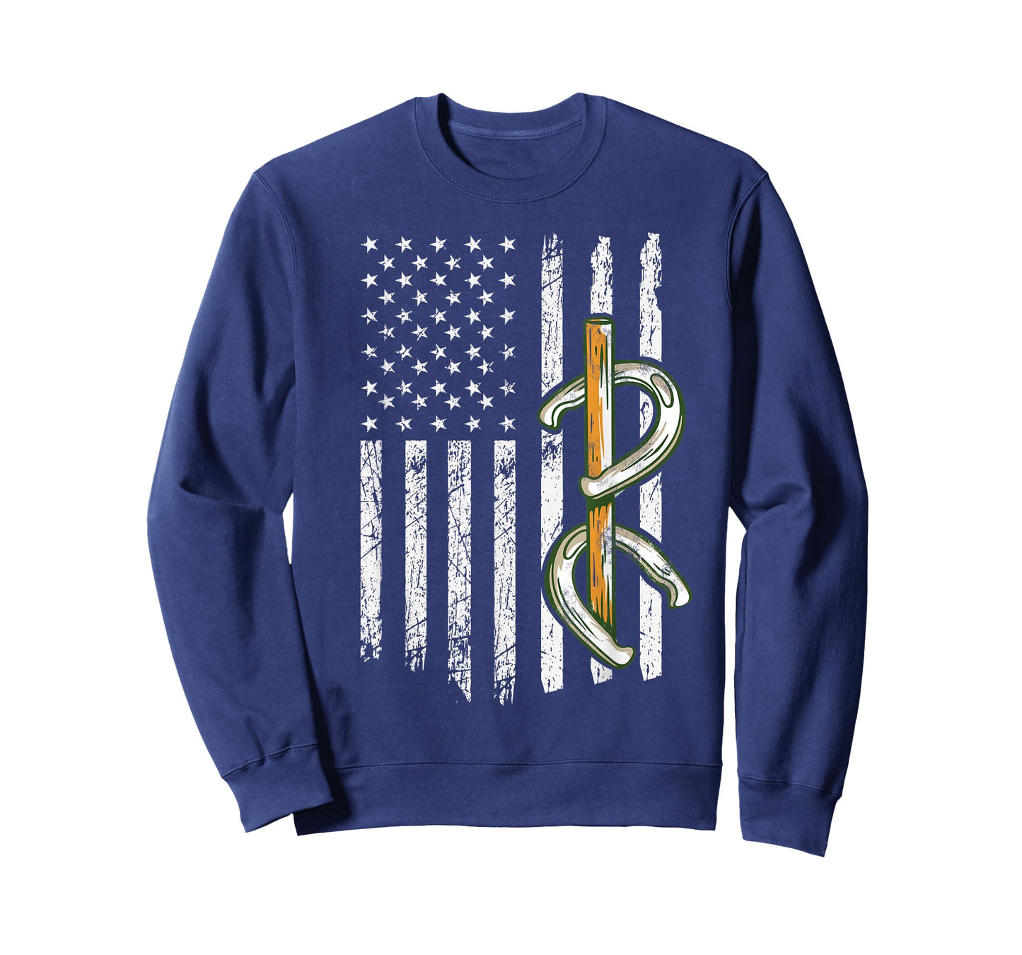 Horseshoe pitching usa flag horseshoe throwing game patriot T-Shirt