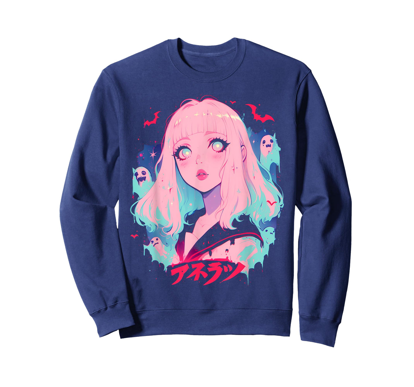 Goth Grunge Demon Anime Girl Waifu Horror Alt Aesthetic T-Shirt