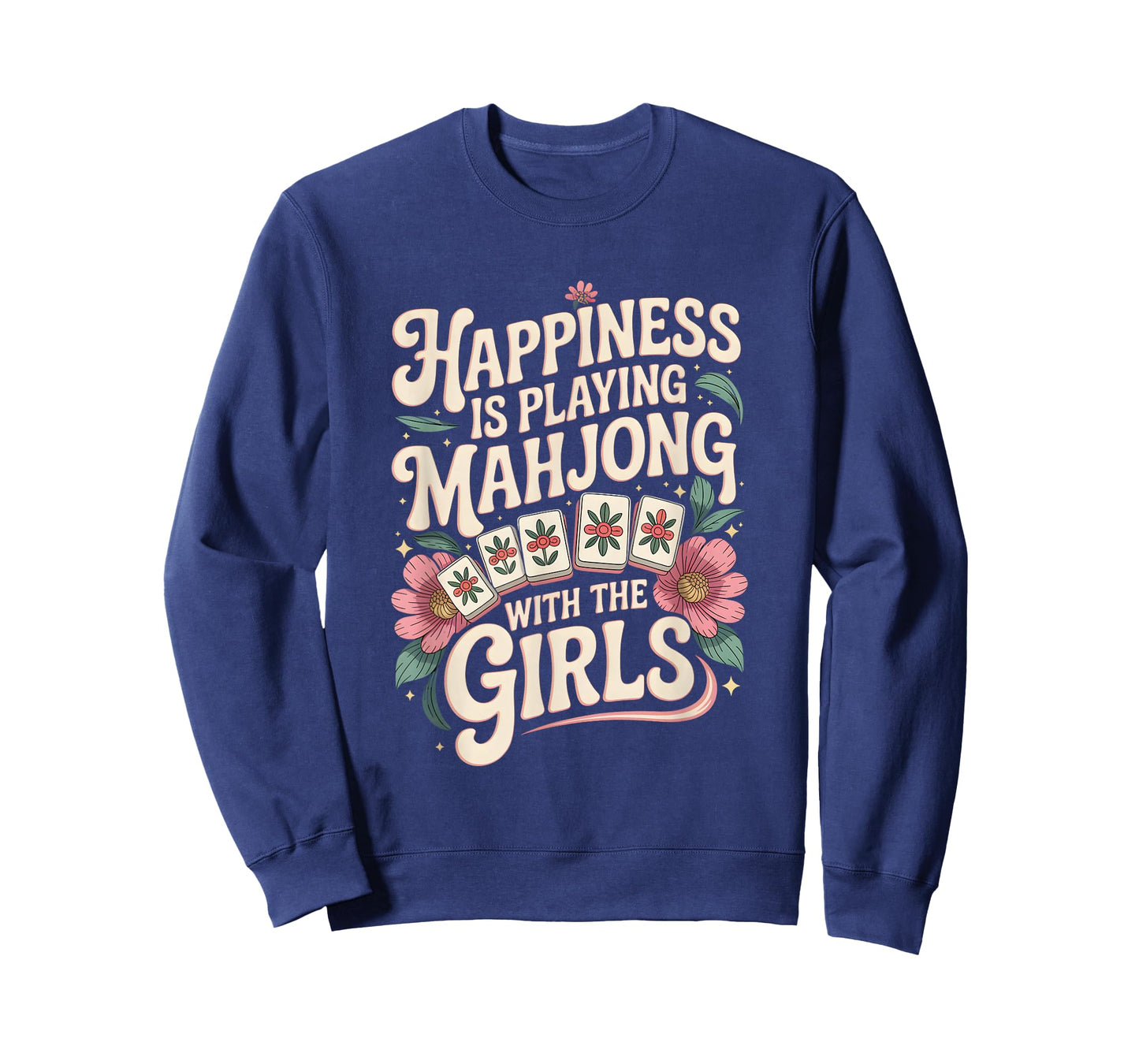 Funny Mahjong Cool Happiness is Playing Mahjong with Girls T-Shirt