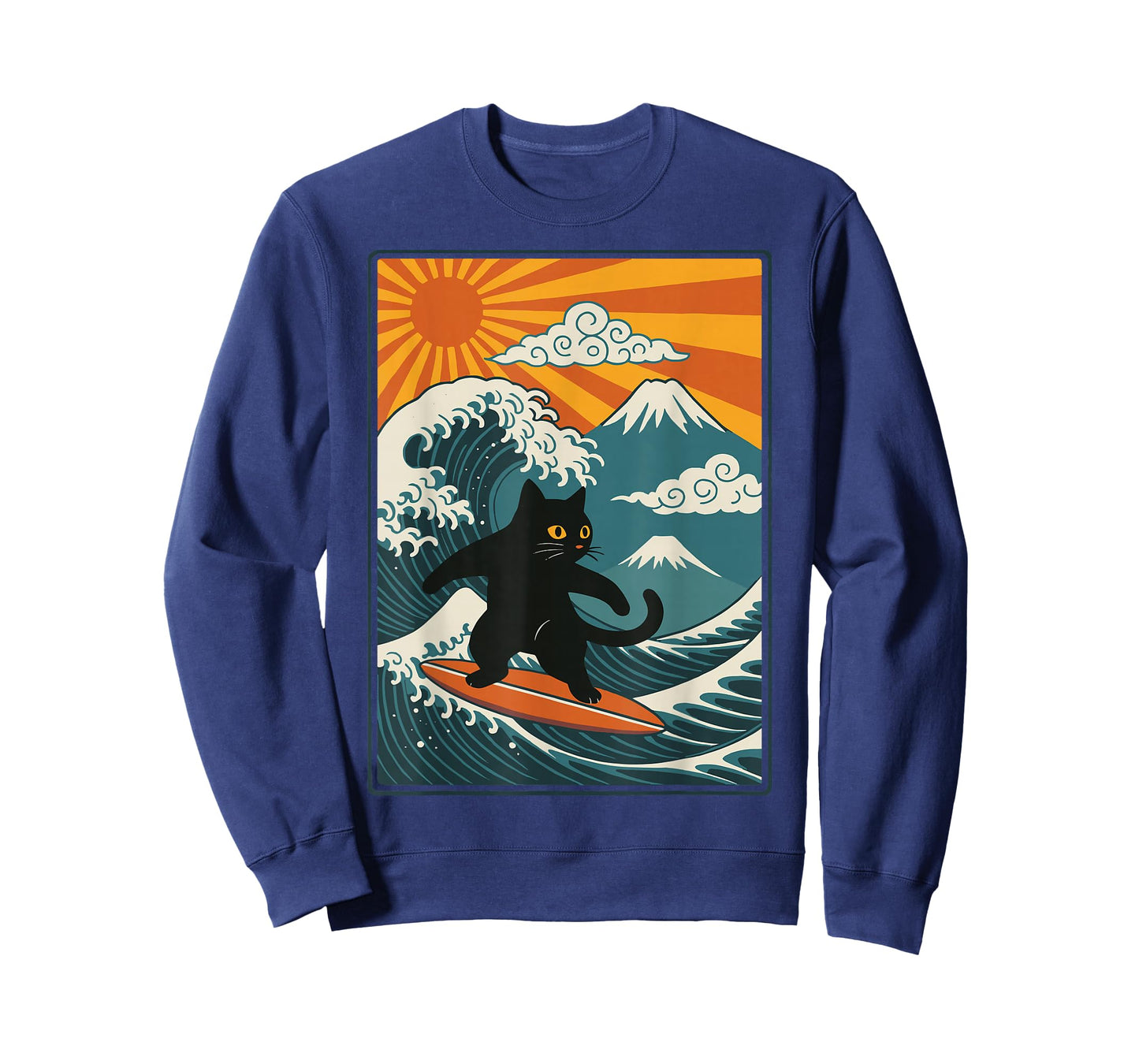 Cat Surfing Japanese T-Shirt