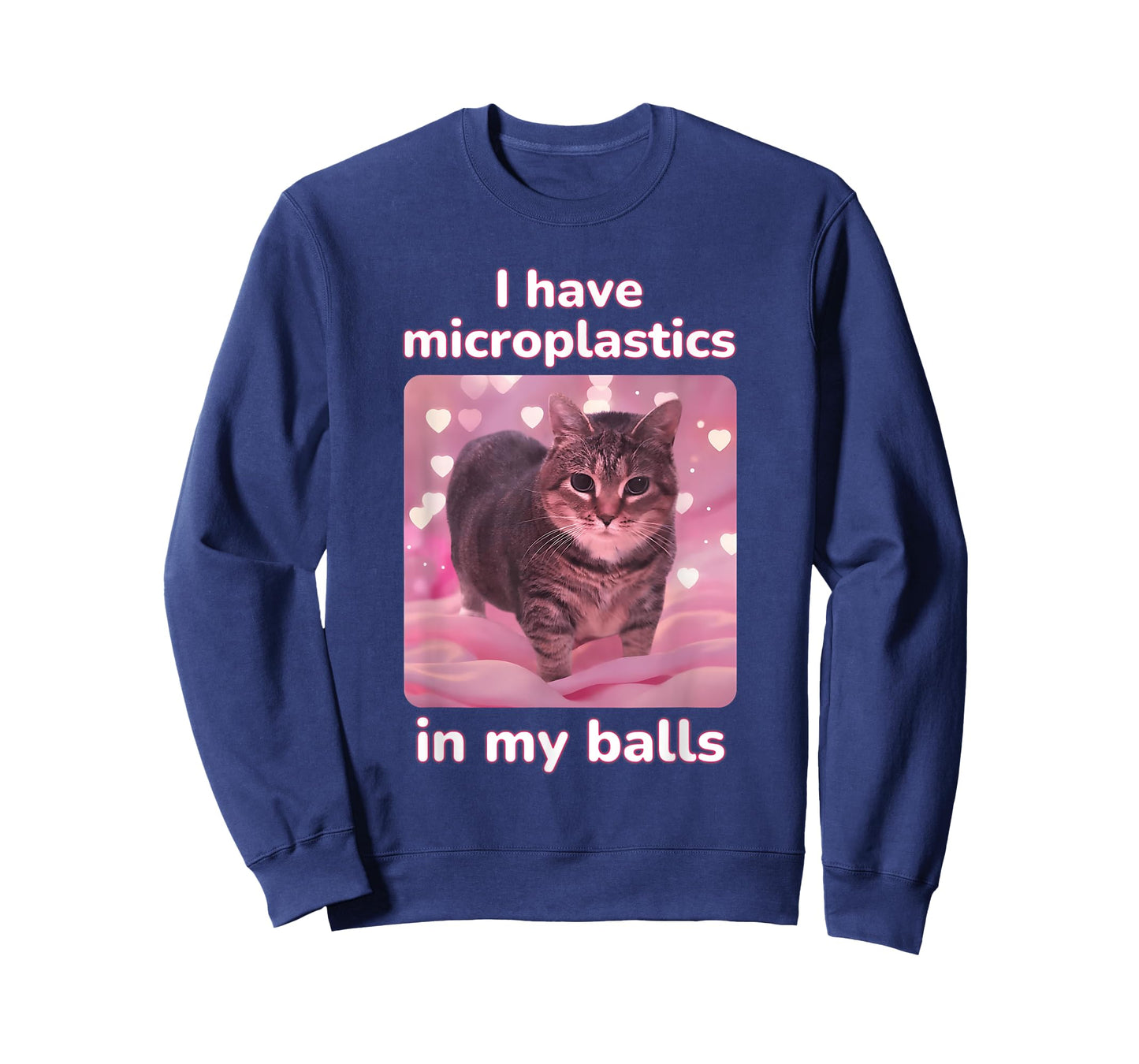 I Have Microplastics in My Balls Ironic Cat Meme Unhinged T-Shirt