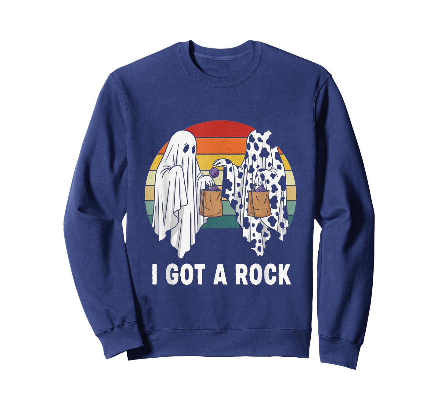 I Got A Rock Retro Ghost Trick Or Treat Spooky Halloween T-Shirt