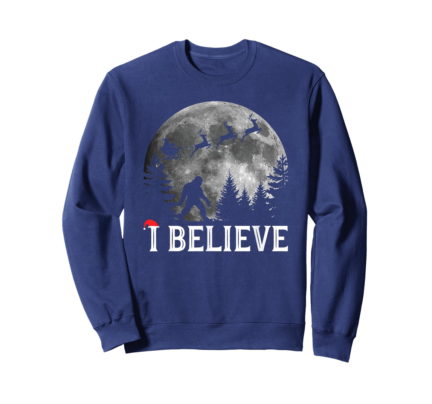 Funny Bigfoot I Believe Sasquatch Christmas T-Shirt