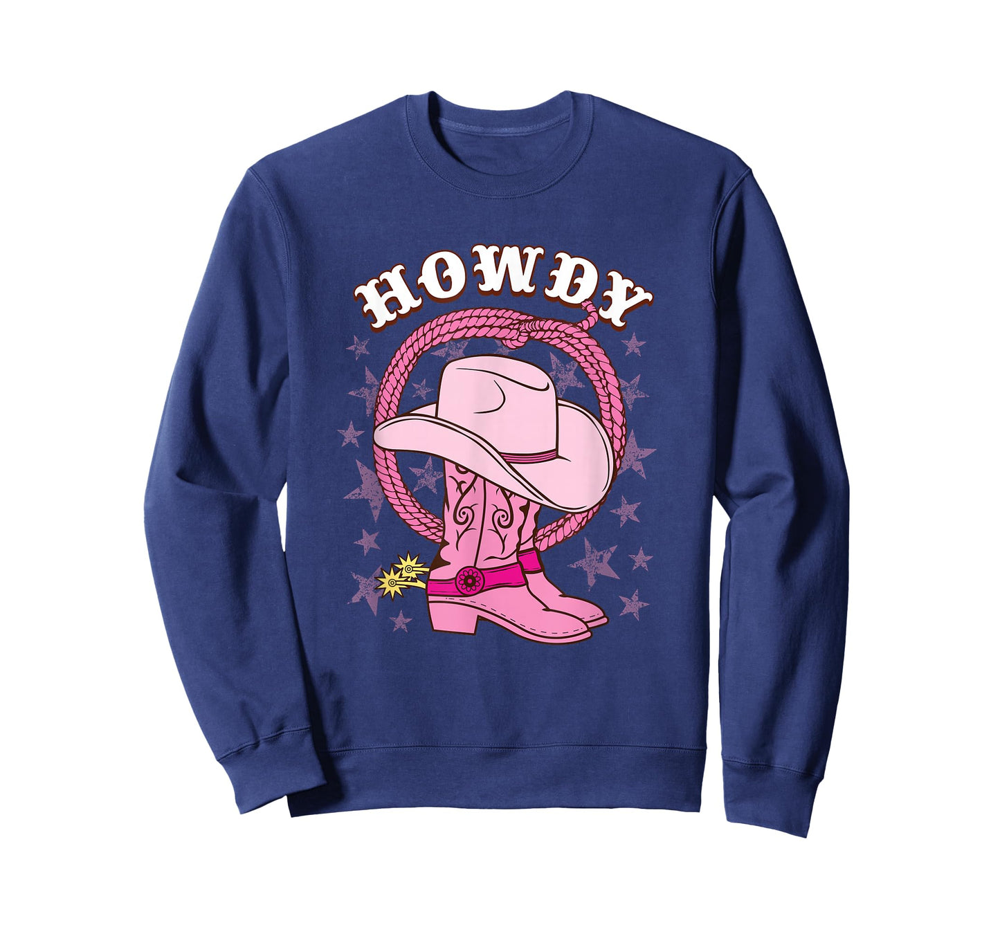 Howdy Pink Cowboy Hat Boots Country Western Rodeo for Women T-Shirt