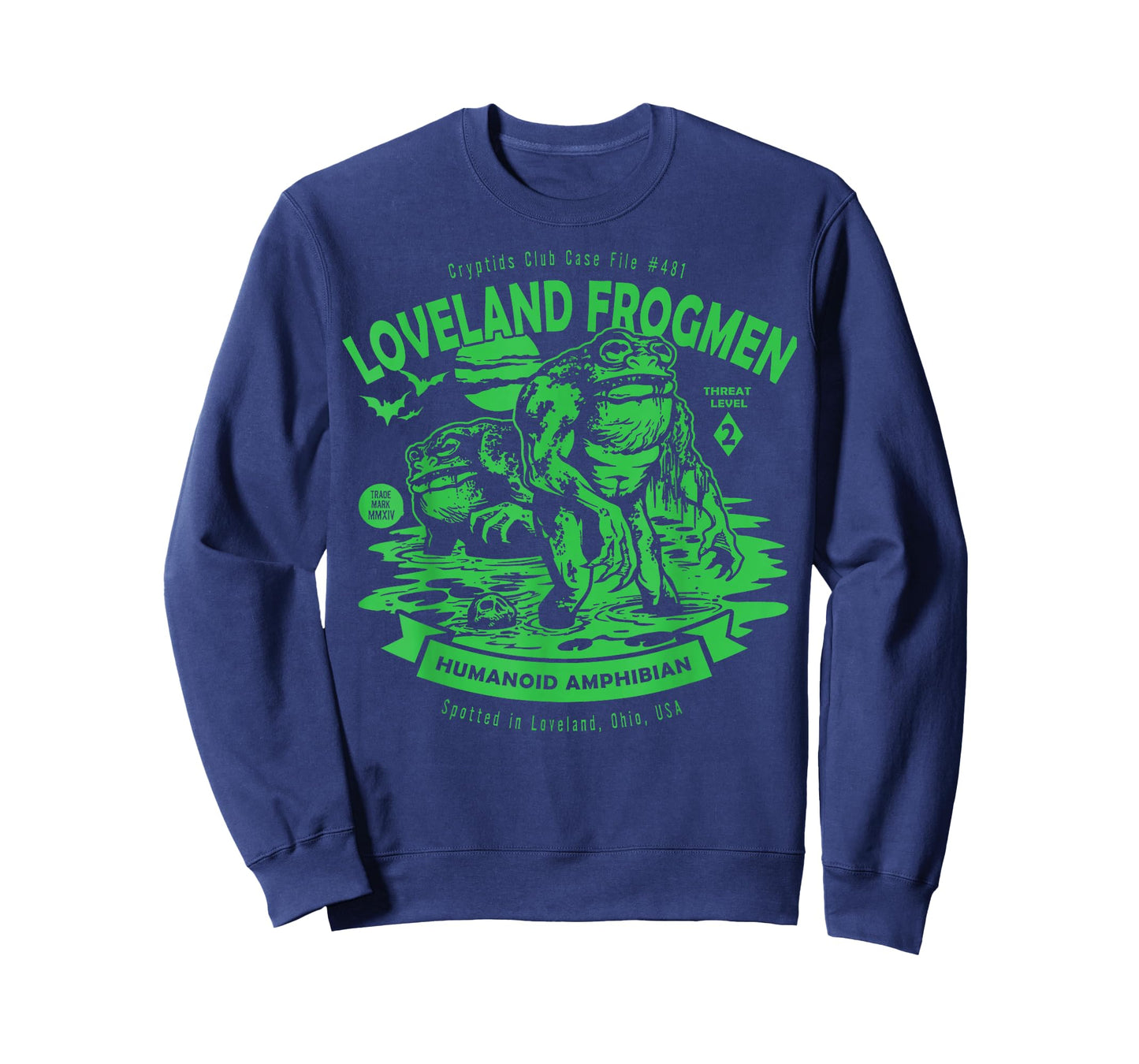 Loveland Frogmen Humanoid Amphibian Crypid Club Frog Monster T-Shirt