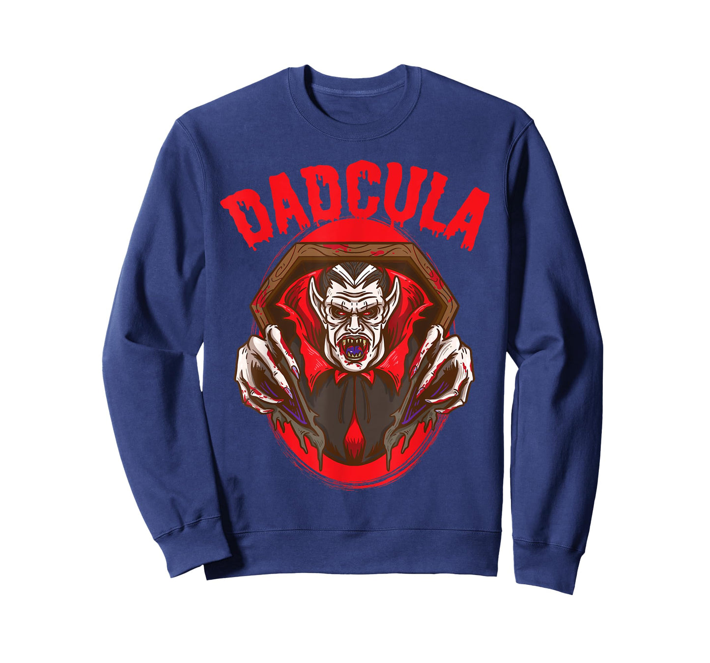 Mens Dadcula Halloween Costume Dad Daddy Dracula Monster T-Shirt