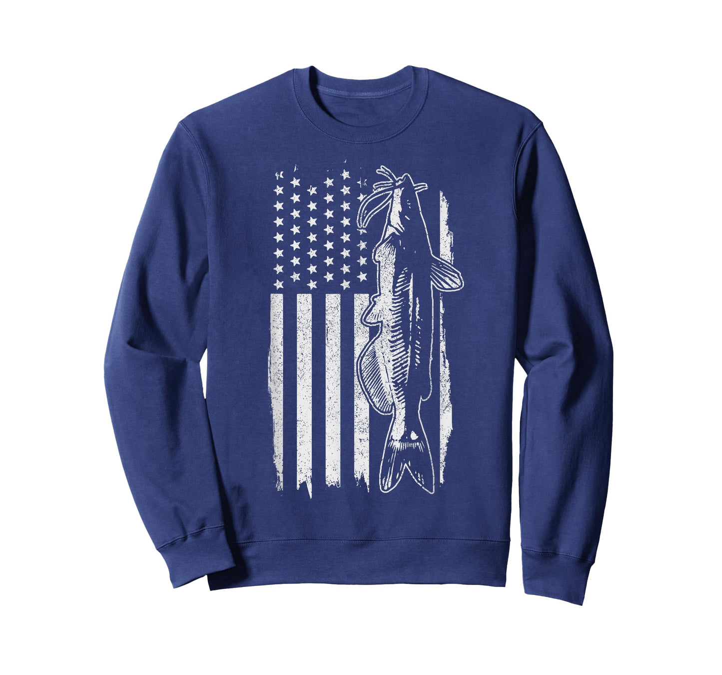 Catfish American Flag Patriotic Fishing T-Shirt