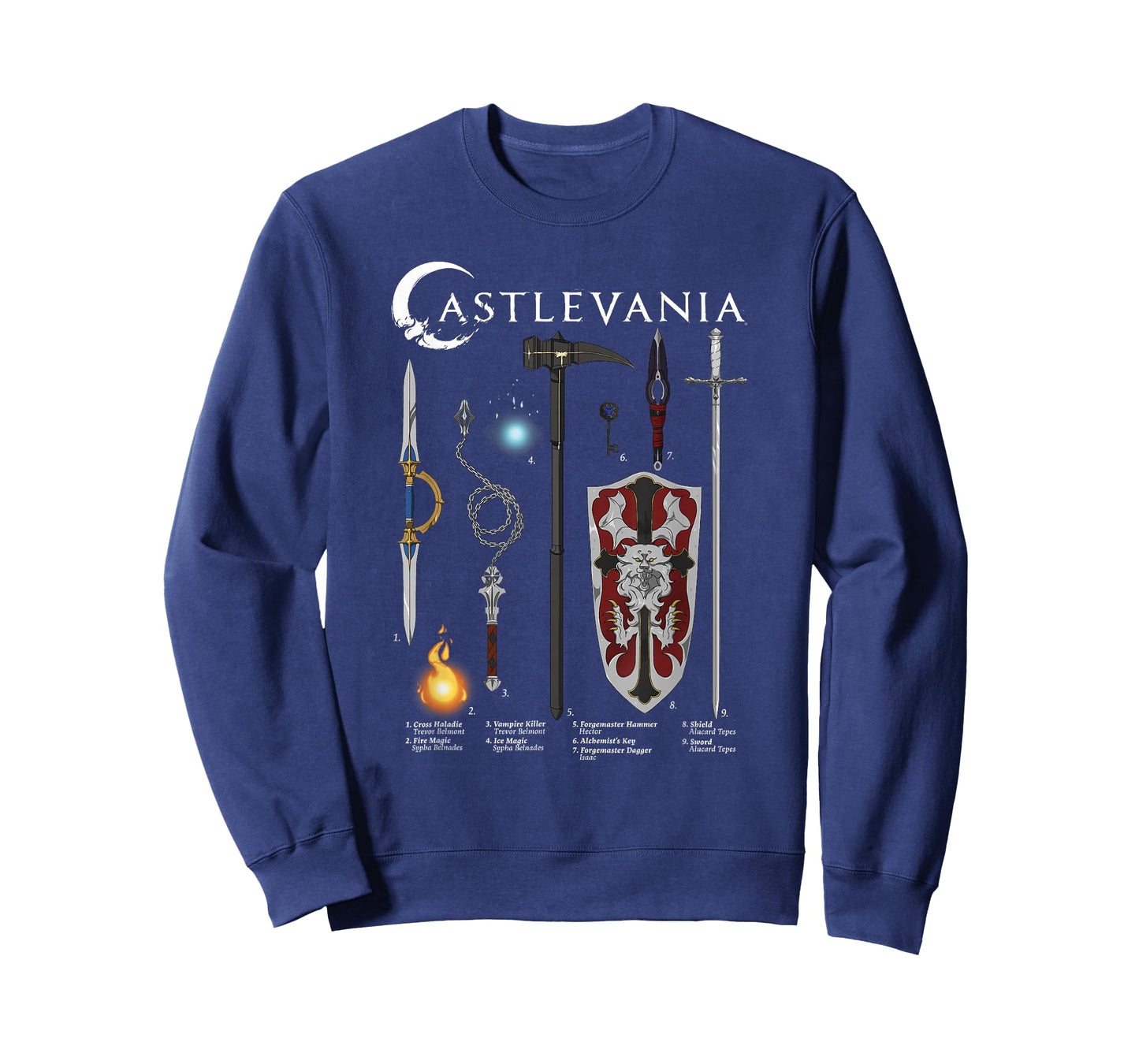 Castlevania Weapons Textbook Poster T-Shirt