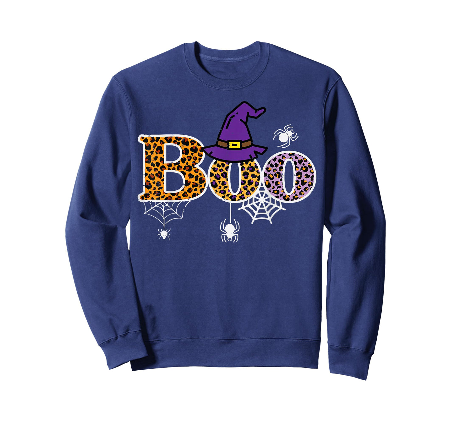 Leopard Cheetah Boo Witch Spider Halloween Costume For Women T-Shirt