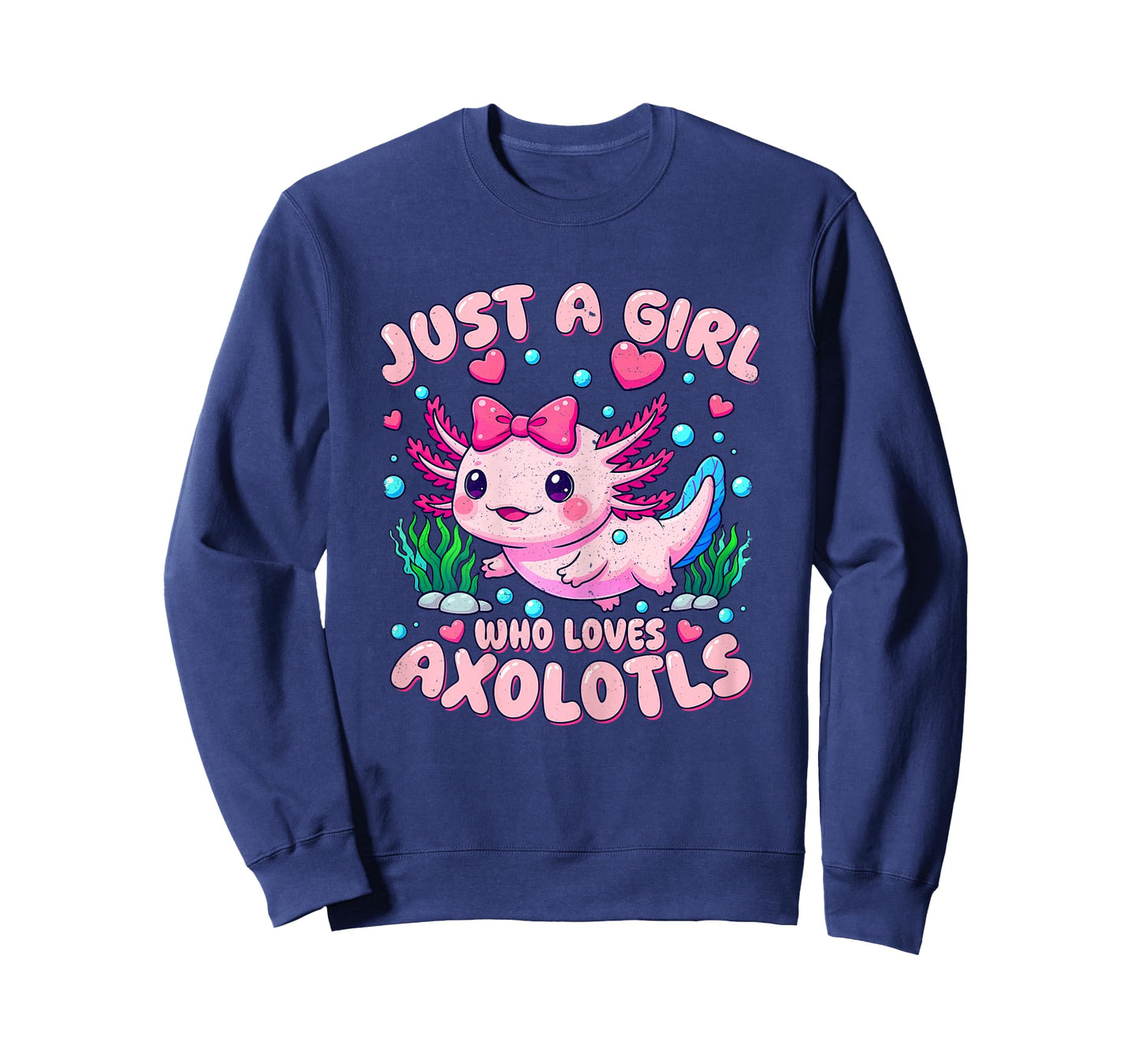 Cute Pink Axolotl Kawaii Just A Girl Who Loves Axolotls T-Shirt