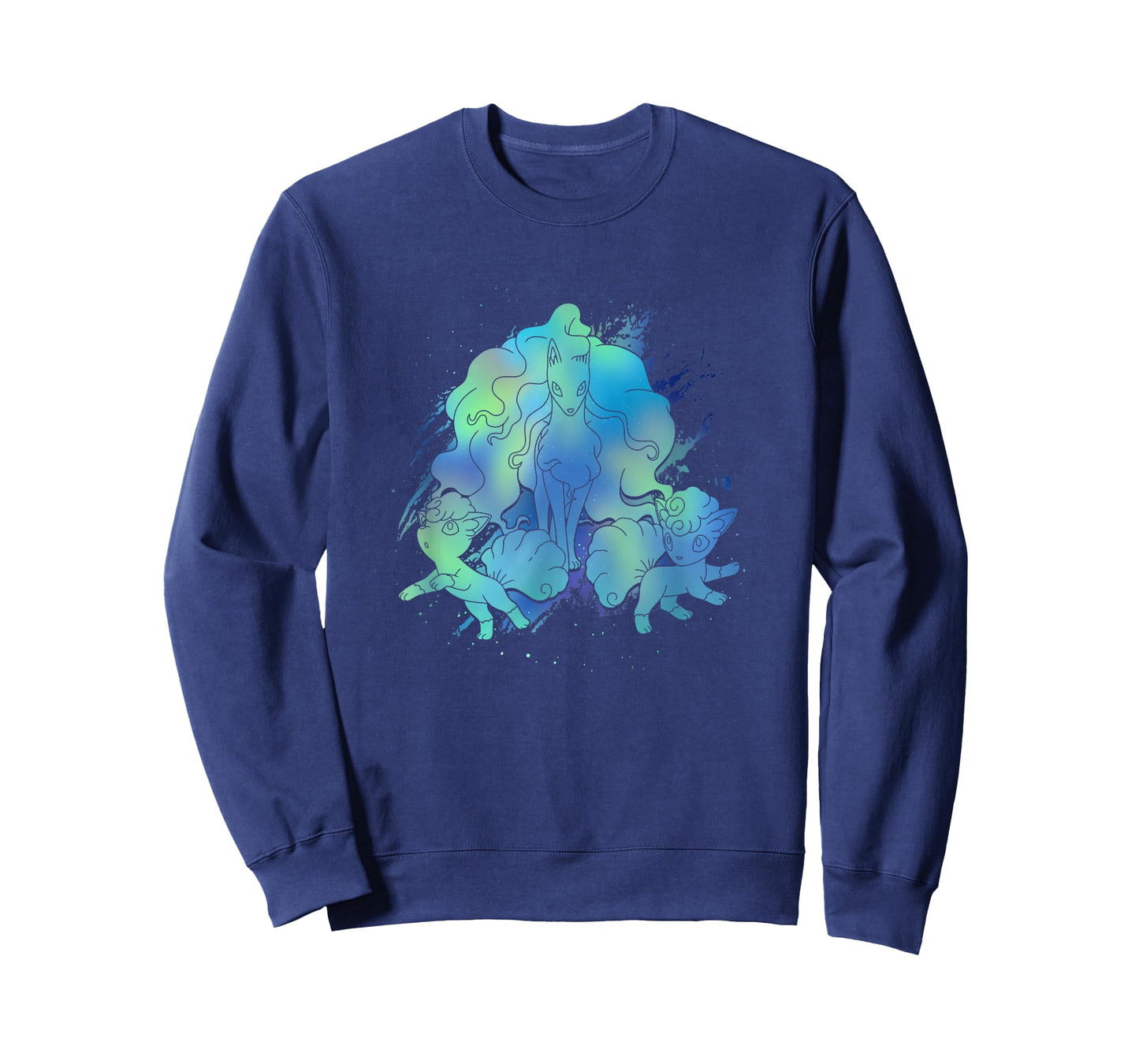 Pokémon Alolan Ninetales & Vulpix Beautiful Northern Lights T-Shirt