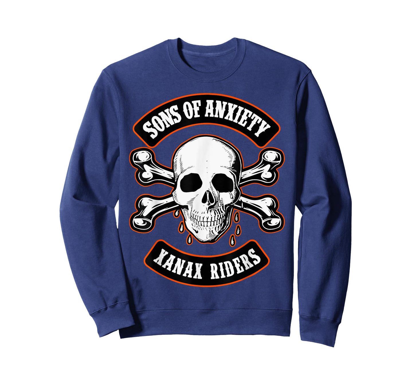 Sons Of Anxiety Xanax Riders Funny Skull T-Shirt