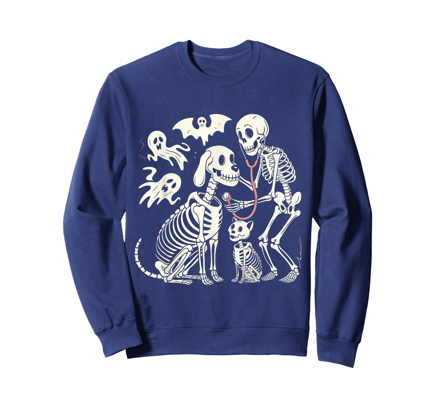 Funny Skeleton Veterinarian Animal Lovers Spooky Halloween T-Shirt