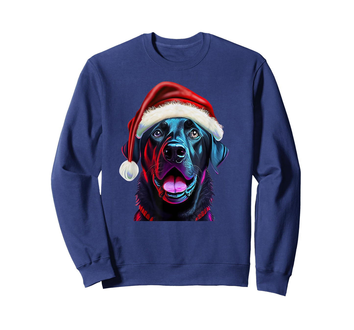 Black Lab Christmas Magic: Labrador in Santa Hat T-Shirt