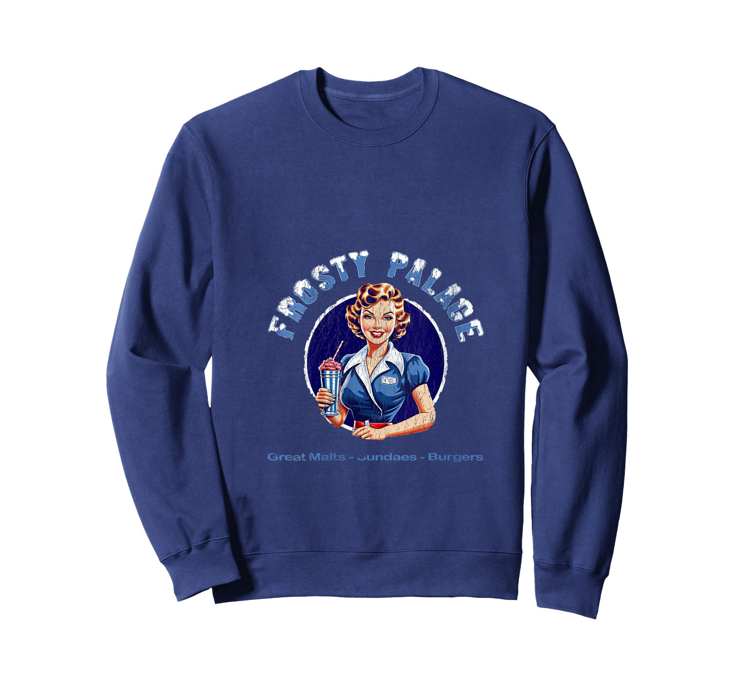 Womens Frosty Palace | Classic 70s Retro Movie Distressed V-Neck T-Shirt