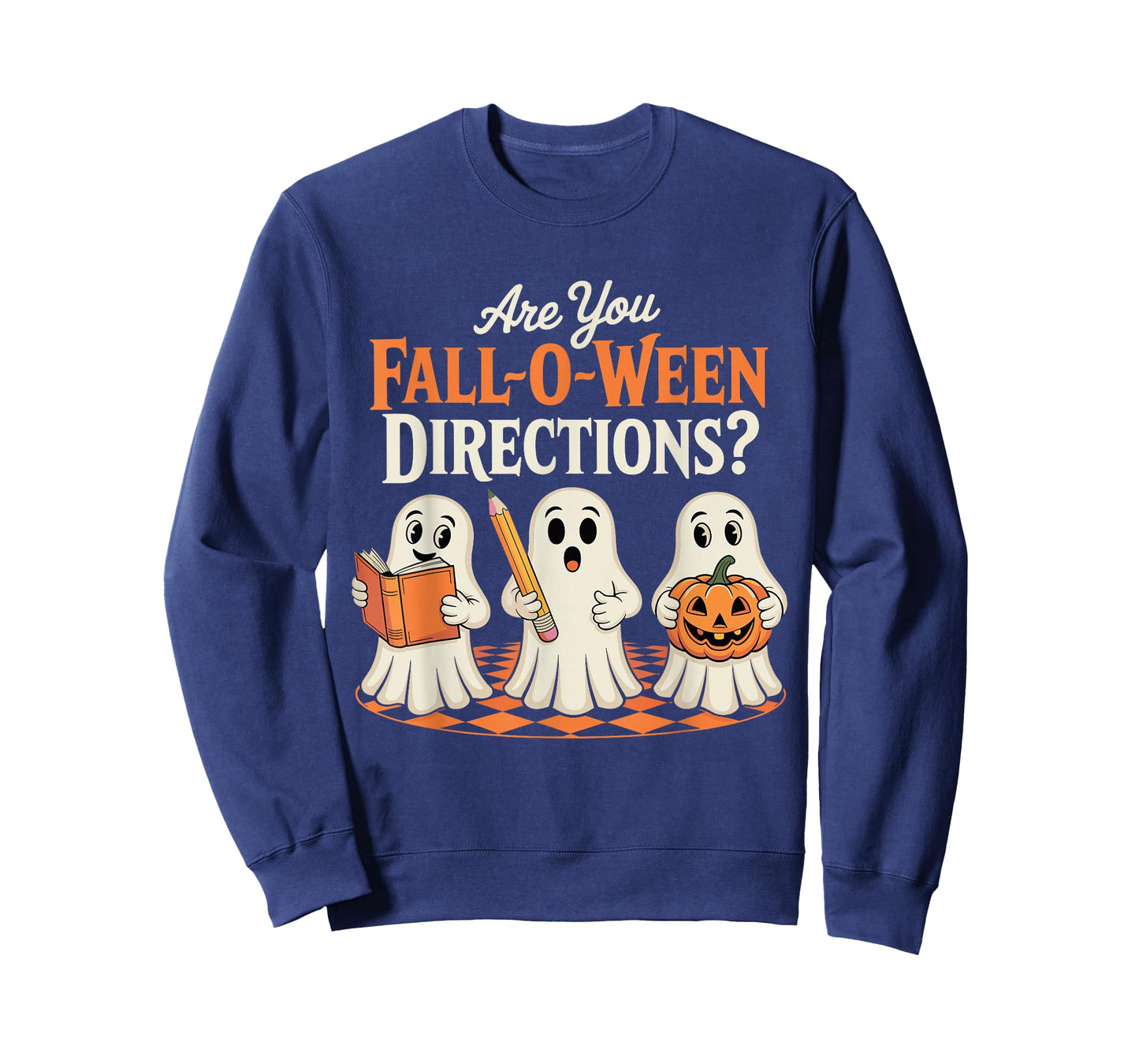 are You Fall O Ween Directions,Retro Teacher Halloween Ghost T-Shirt