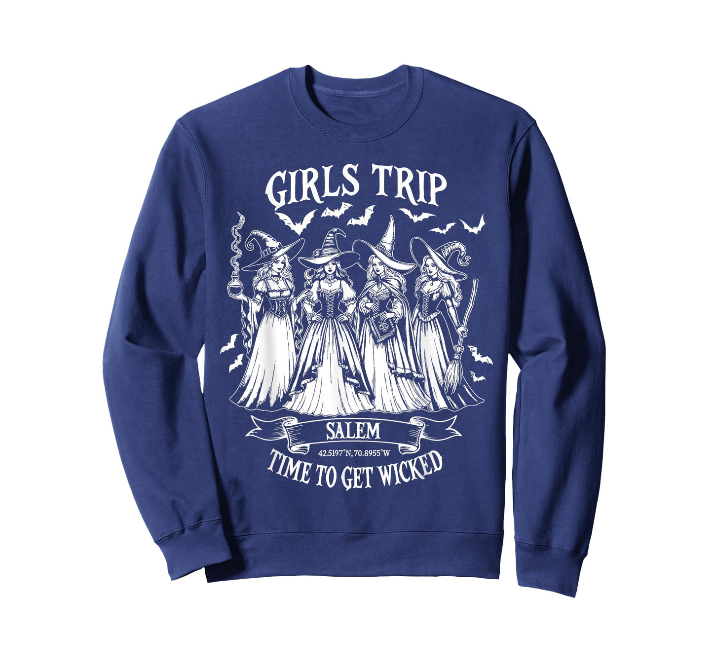 Girls Trip Salem Halloween Witch Salem Massachusetts Womens T-Shirt