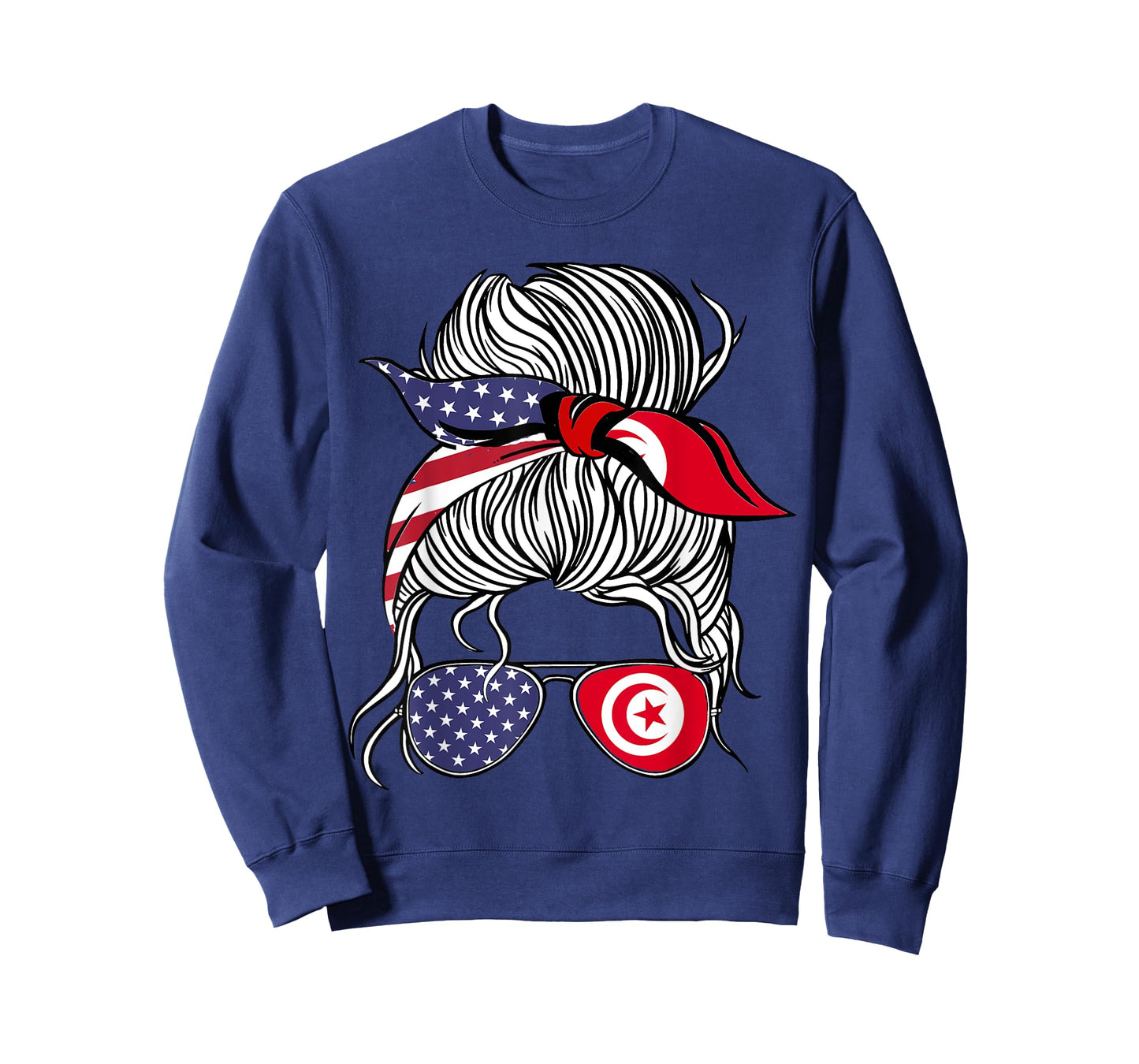American Tunisian Patriot Flag Women Girl Tunisia Grown T-Shirt