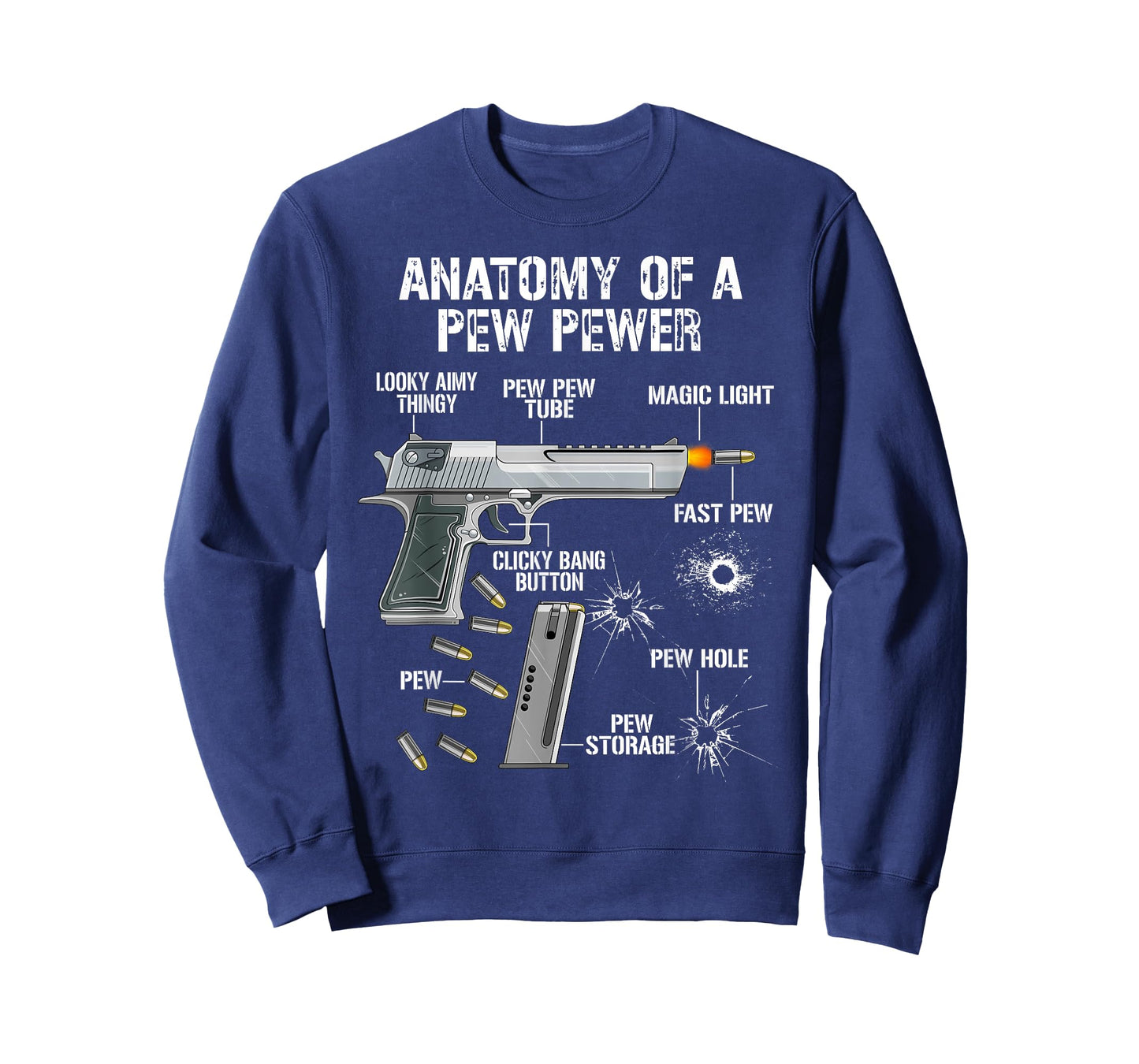 Anatomy of a Pew Pewer Funny Pistols 9 mm Sports Shooters T-Shirt