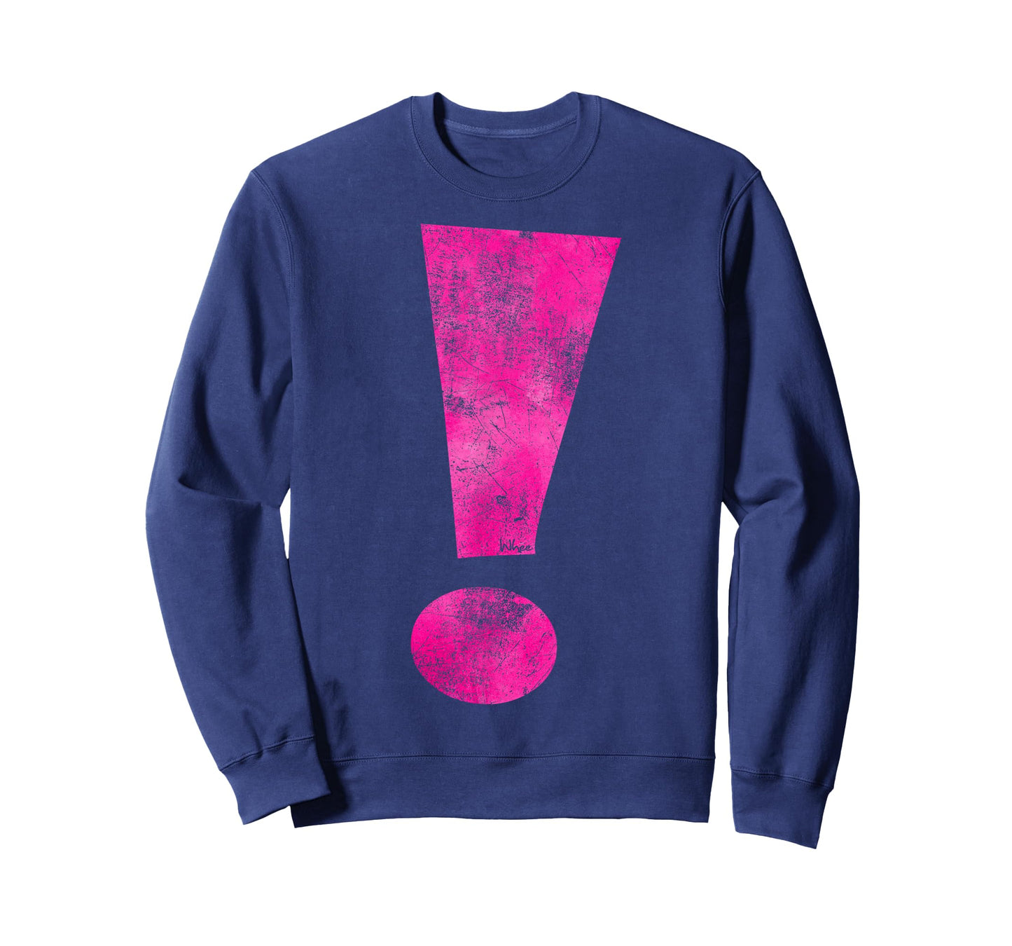 Distressed Magenta Whee! Exclamation Point Graphic T-Shirt T-Shirt