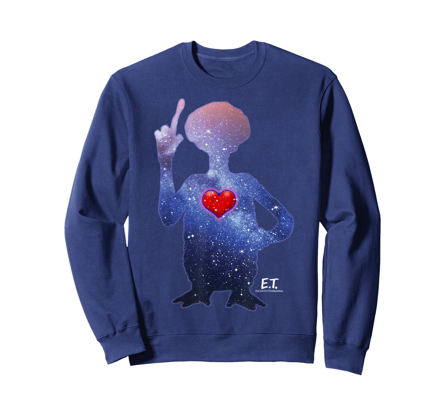 E.T. Terrestrial Universe Silhouette Heart Graphic T-Shirt T-Shirt