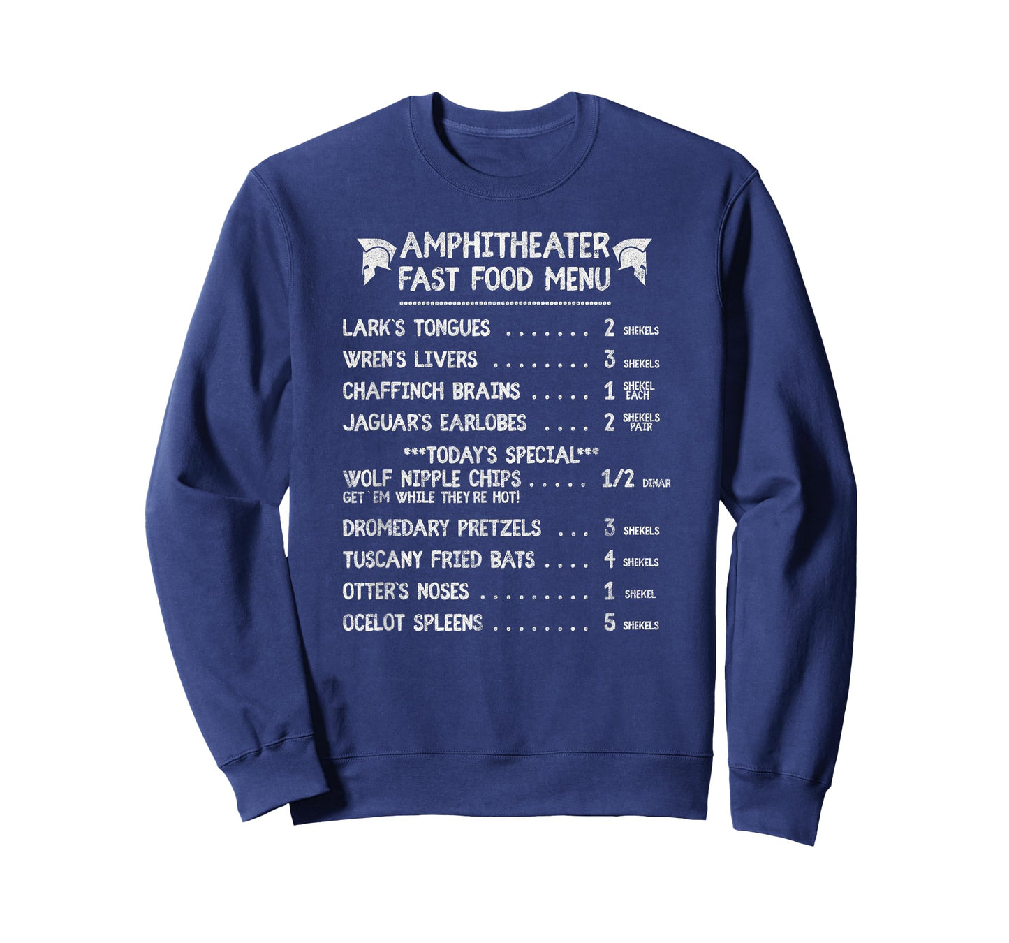 Wolf Nipple Chips Funny Fast Food Menu, Ancient Roman Style T-Shirt