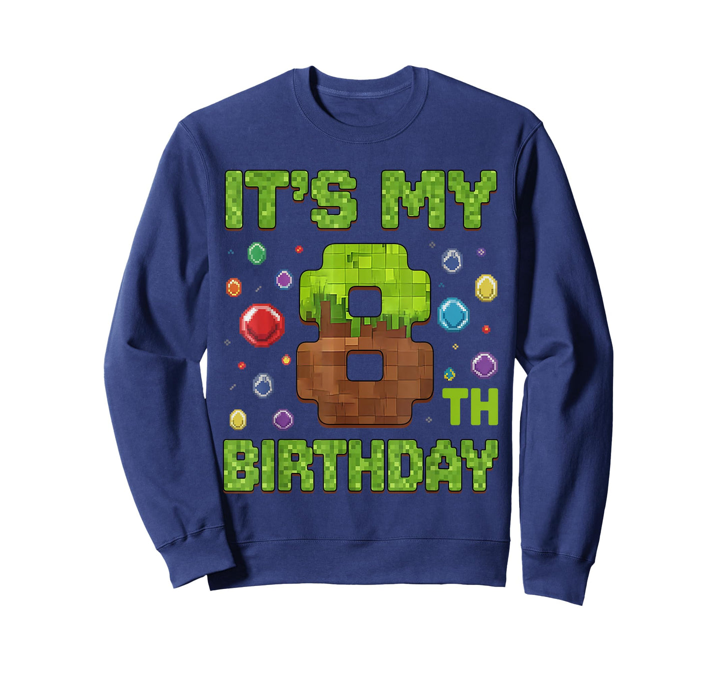 Kids It's My 8th Birthday Video Game Pixel 8 Year Old T-Shirt