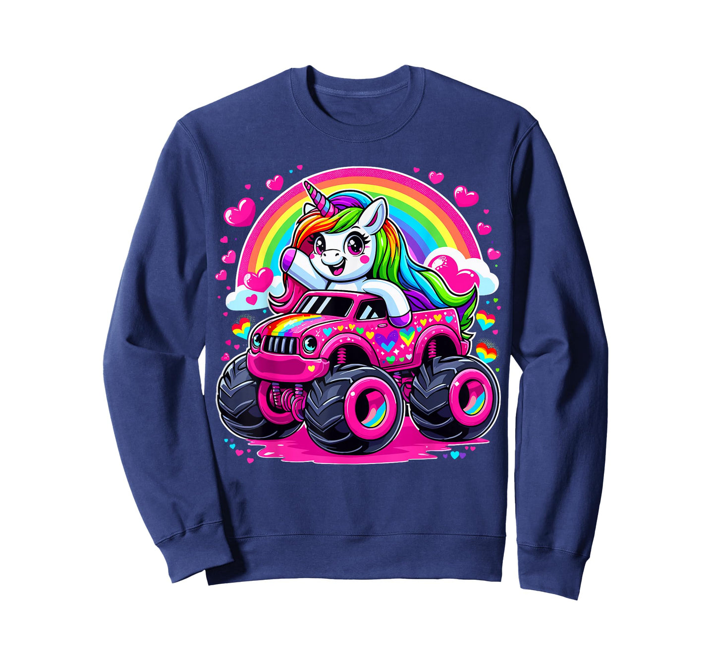 Unicorn Riding a Monster Truck T-Shirt