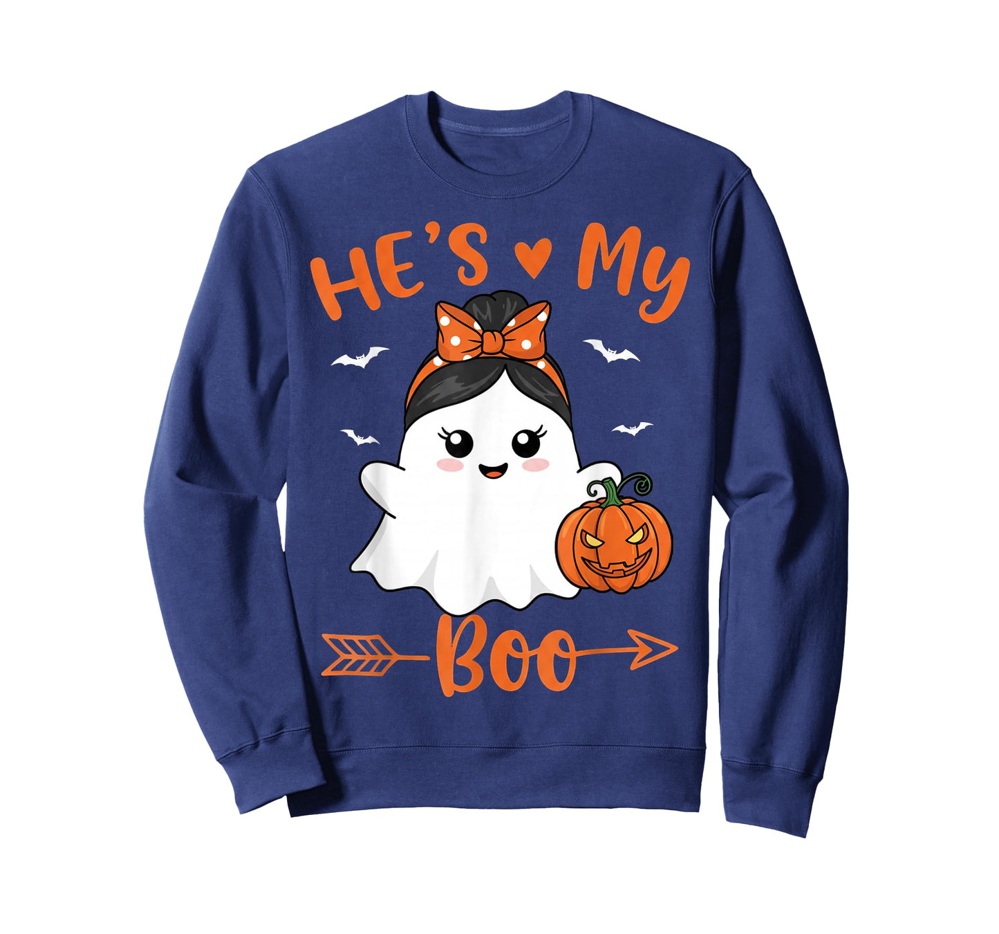 He's My Boo Matching Halloween Pajama Couples Funny T-Shirt