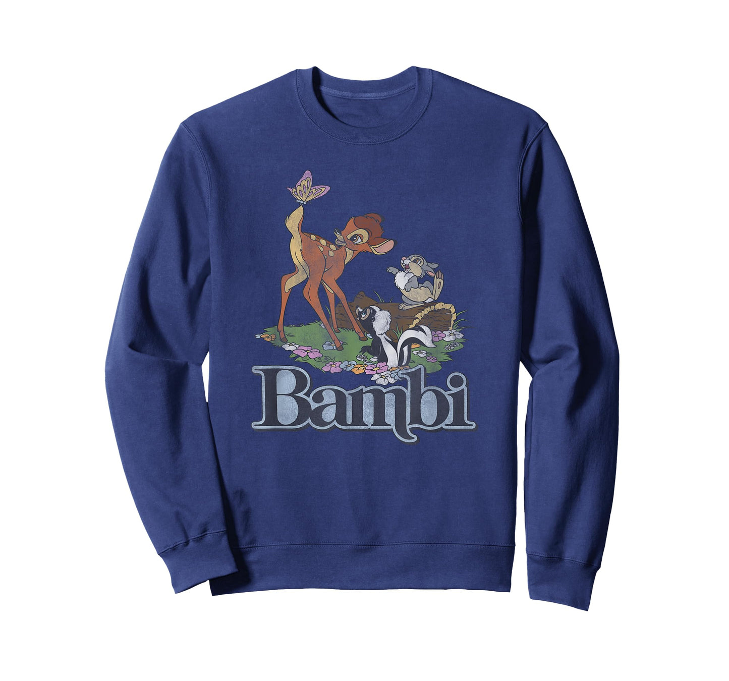 Disney Bambi Vintage Group Floral Poster T-Shirt