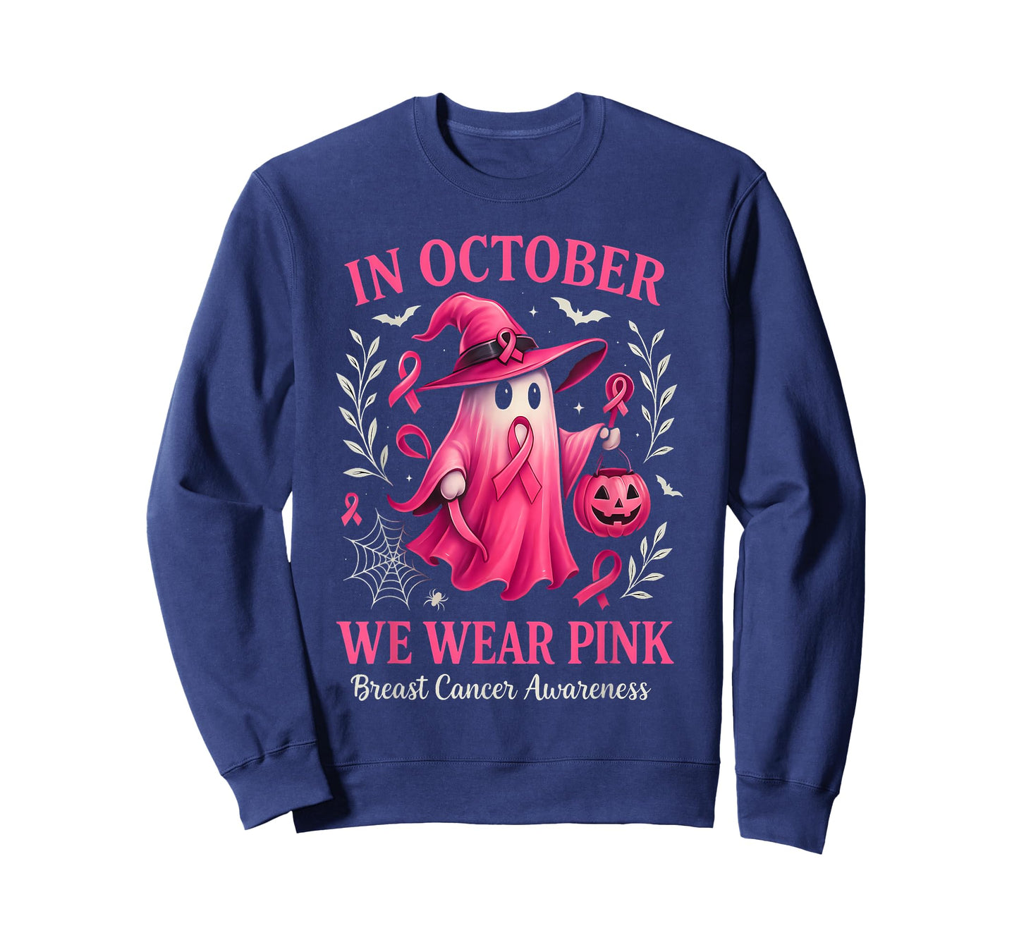 Breast Cancer Women Halloween in October We Wear Pink Gifts T-Shirt