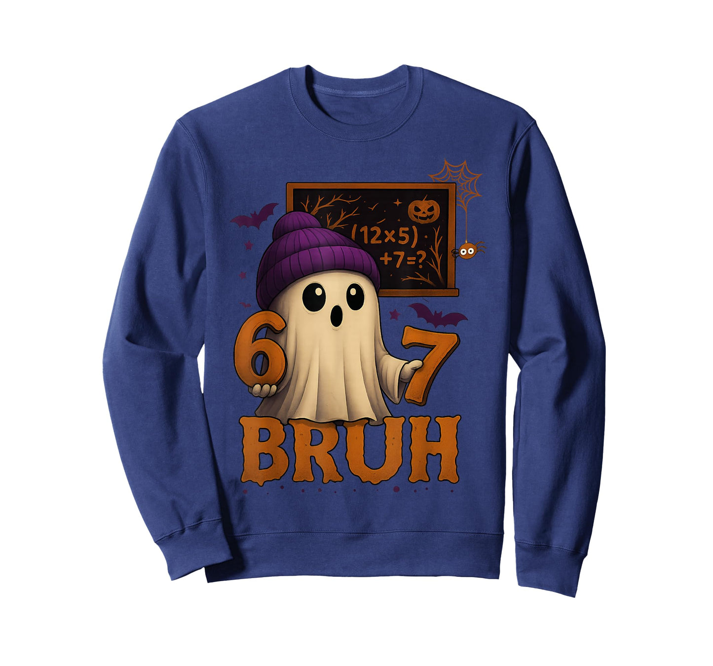 Funny Math Ghost 67 Bruh Halloween Meme Teacher Equation T-Shirt