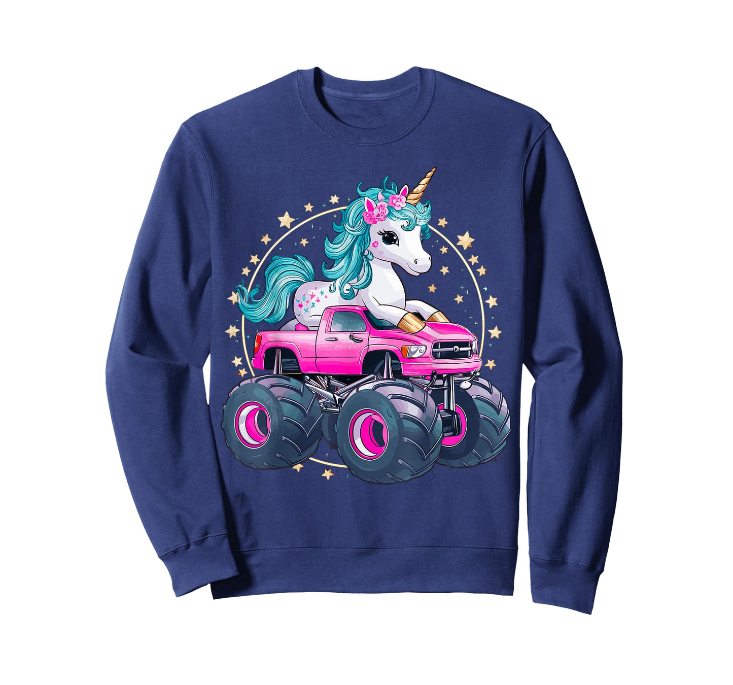 Monster Truck Unicorn Girl Birthday Party Monster Truck T-Shirt
