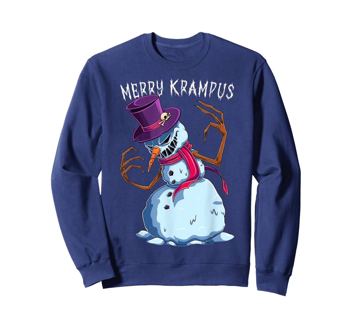 Merry Krampus Snowman Scary Christmas Evil Monster Xmas T-Shirt